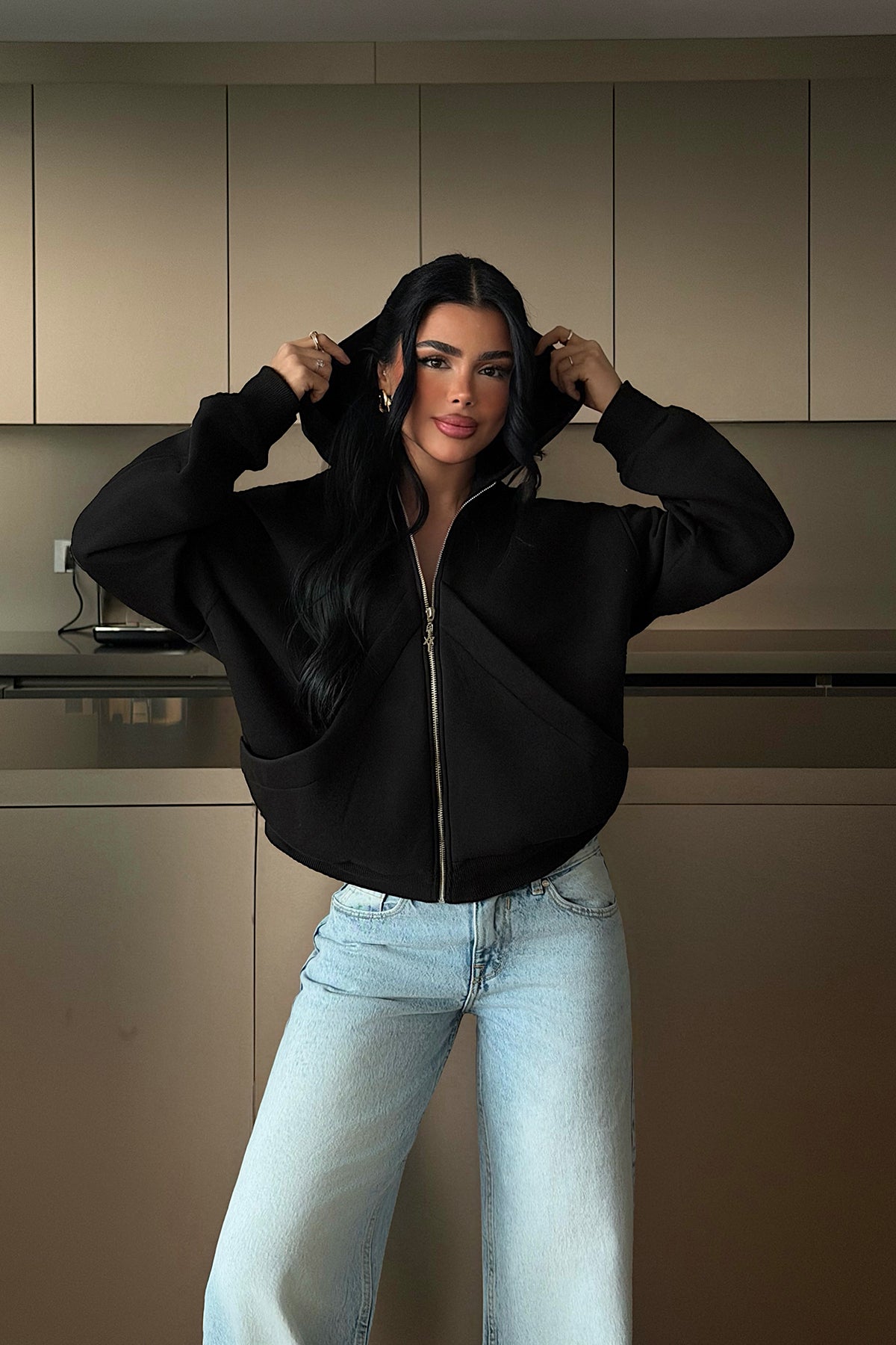 Siyah Madisyn Hırka ATE-2344