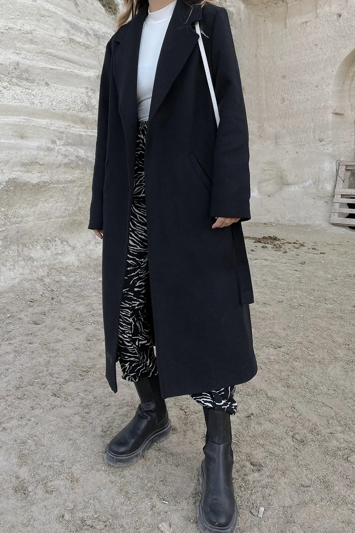 Siyah Kaşe Kaban ATE-3791