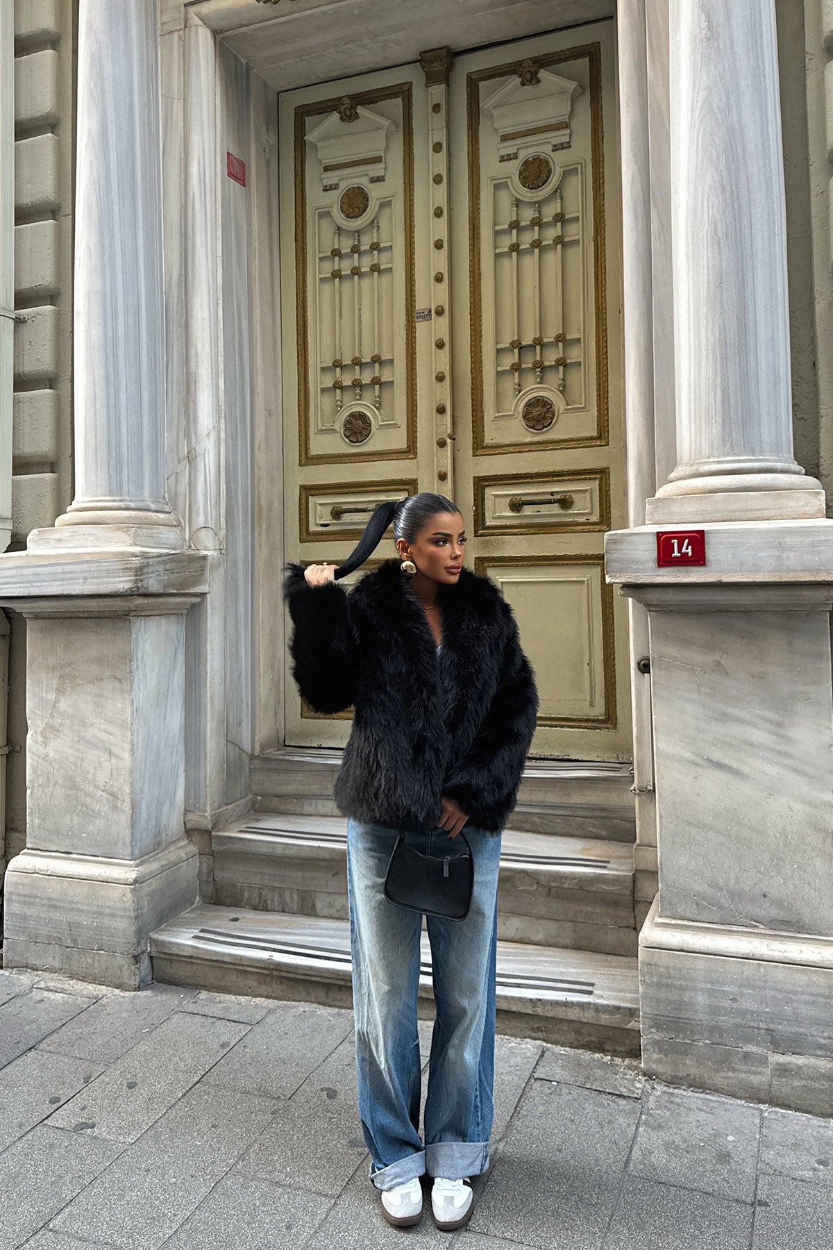 Siyah Rufina Kürk ATE-1602