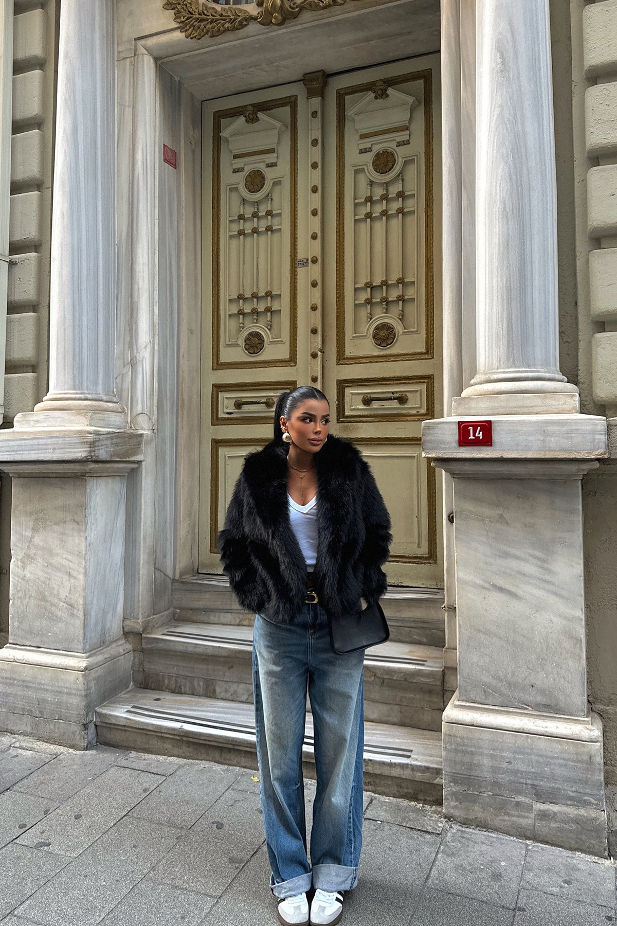 Siyah Rufina Kürk ATE-1602