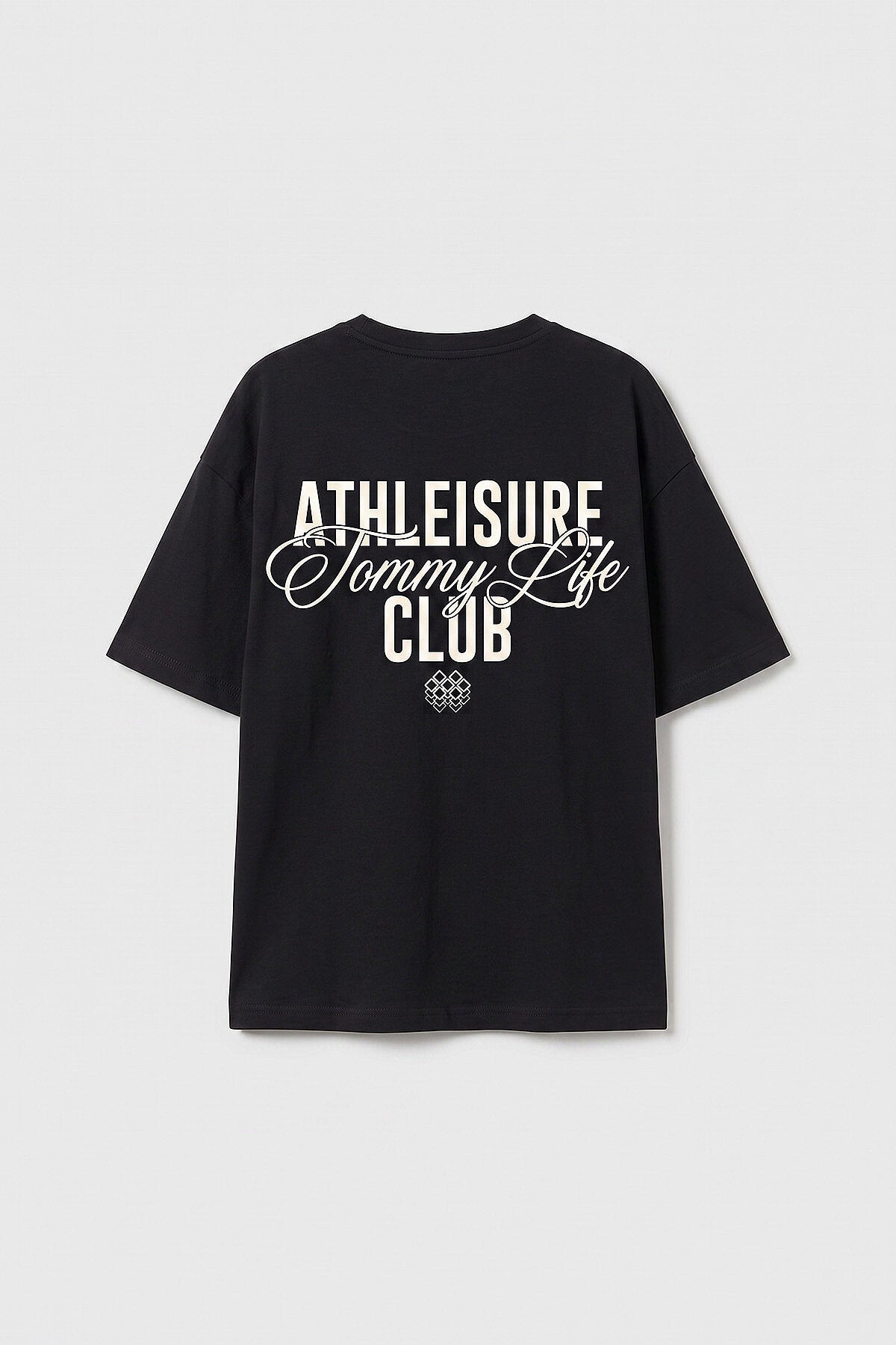 Siyah Oversize Kısa Kollu Baskılı Kız Çocuk T-Shirt - 75175