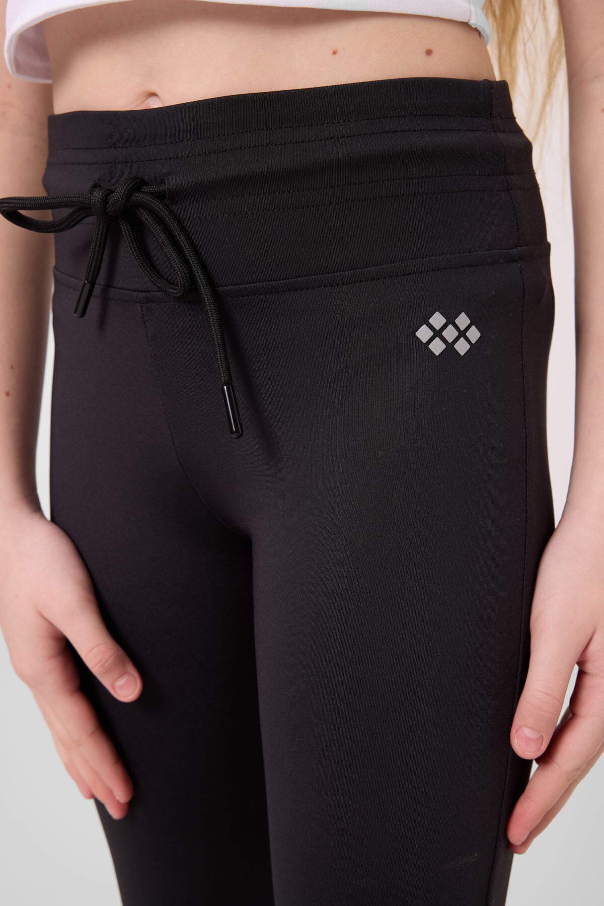 Siyah Esnek Standart Fit Basic Performans İspanyol Paça Kız Çocuk Tayt - 75193