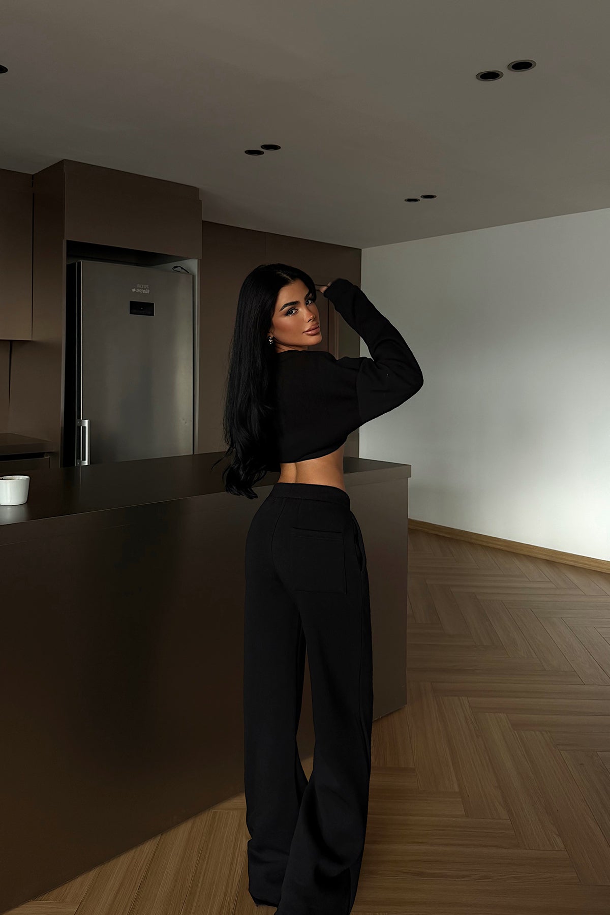 Siyah Lotee Eşofman Takım ATE-4312