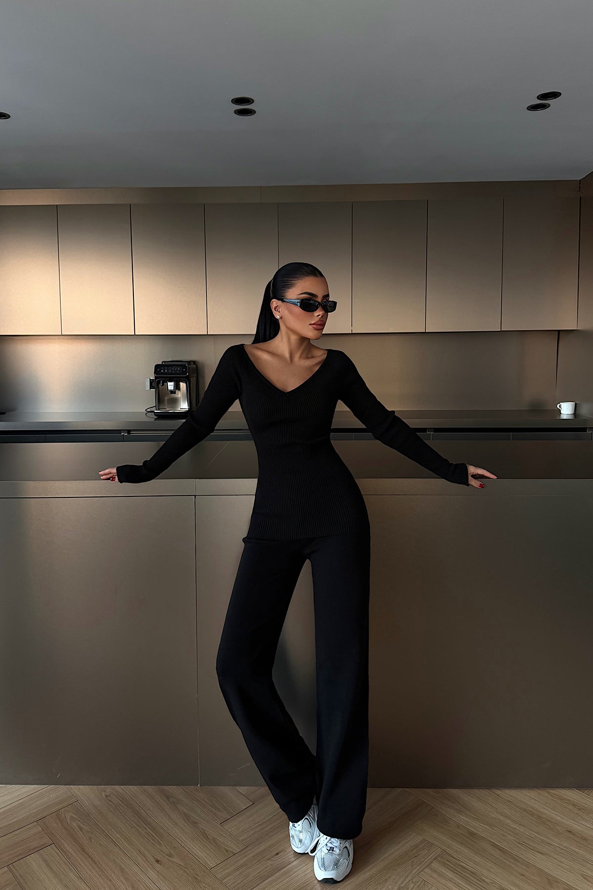 Siyah Bowie Triko Takım ATE-4274