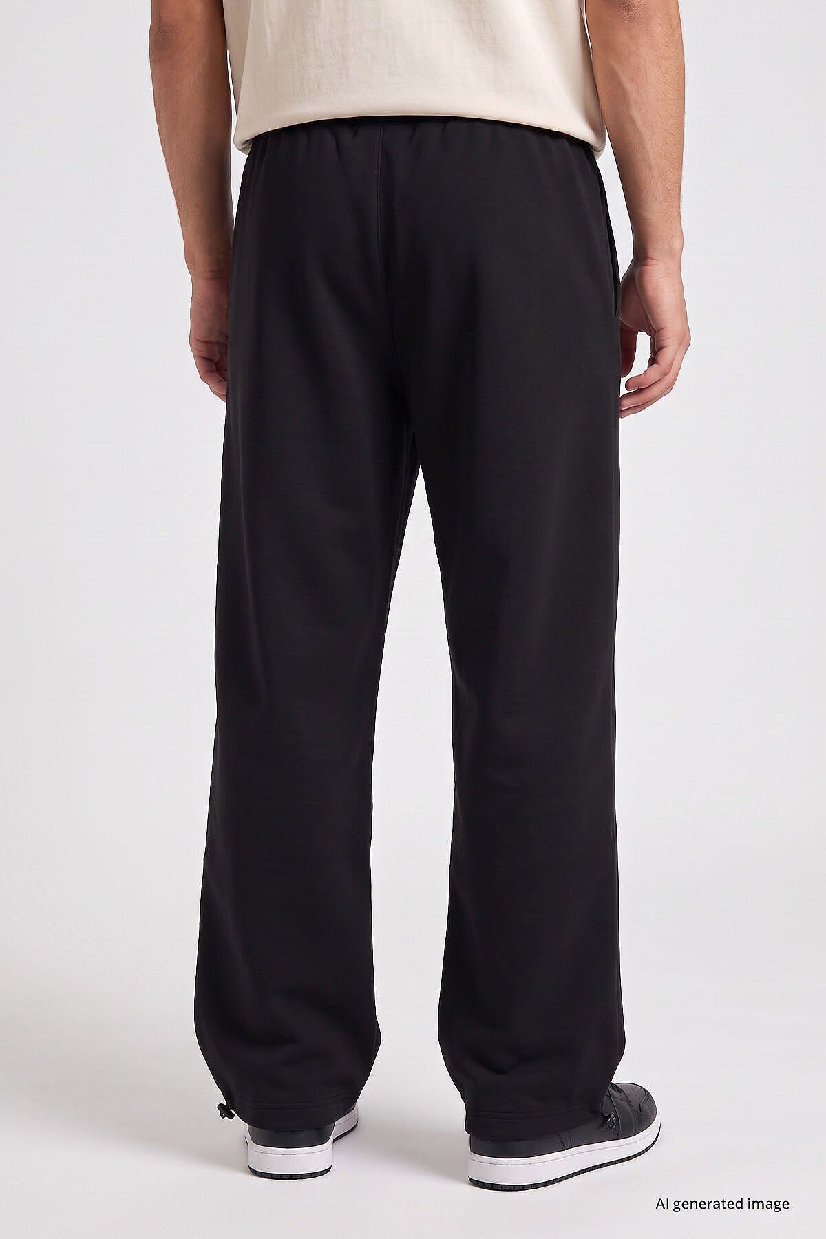 Siyah Lastikli Erkek Baggy Eşofman Alt - 82200