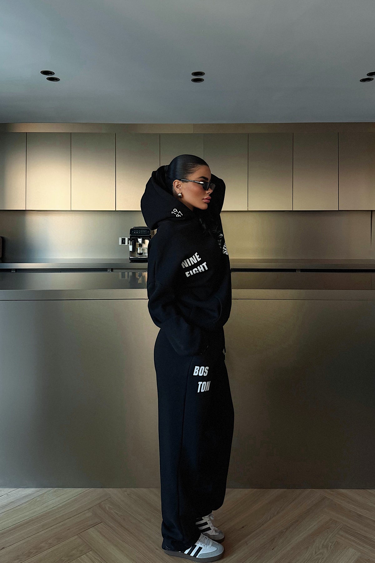 Siyah Darcey Eşofman Takım ATE-3716