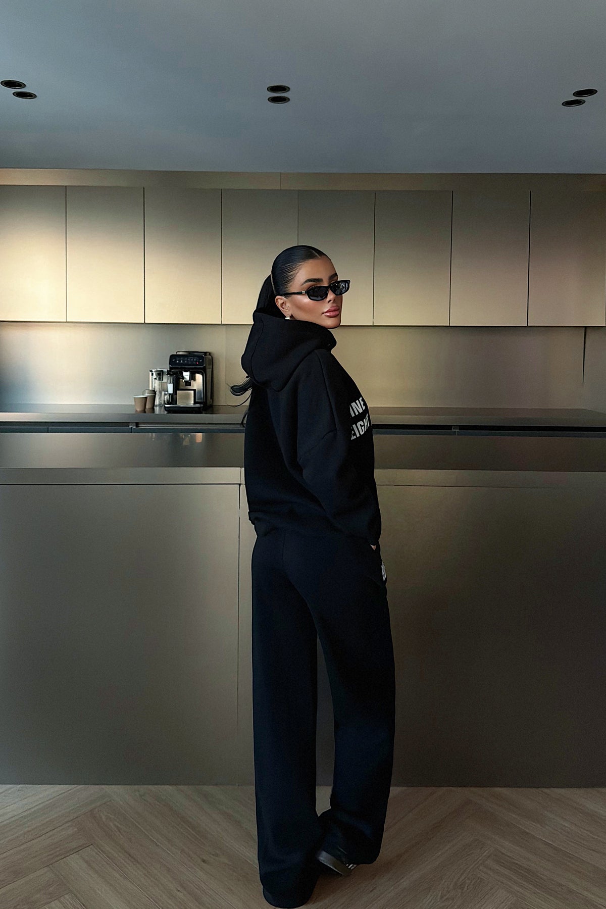 Siyah Darcey Eşofman Takım ATE-3716