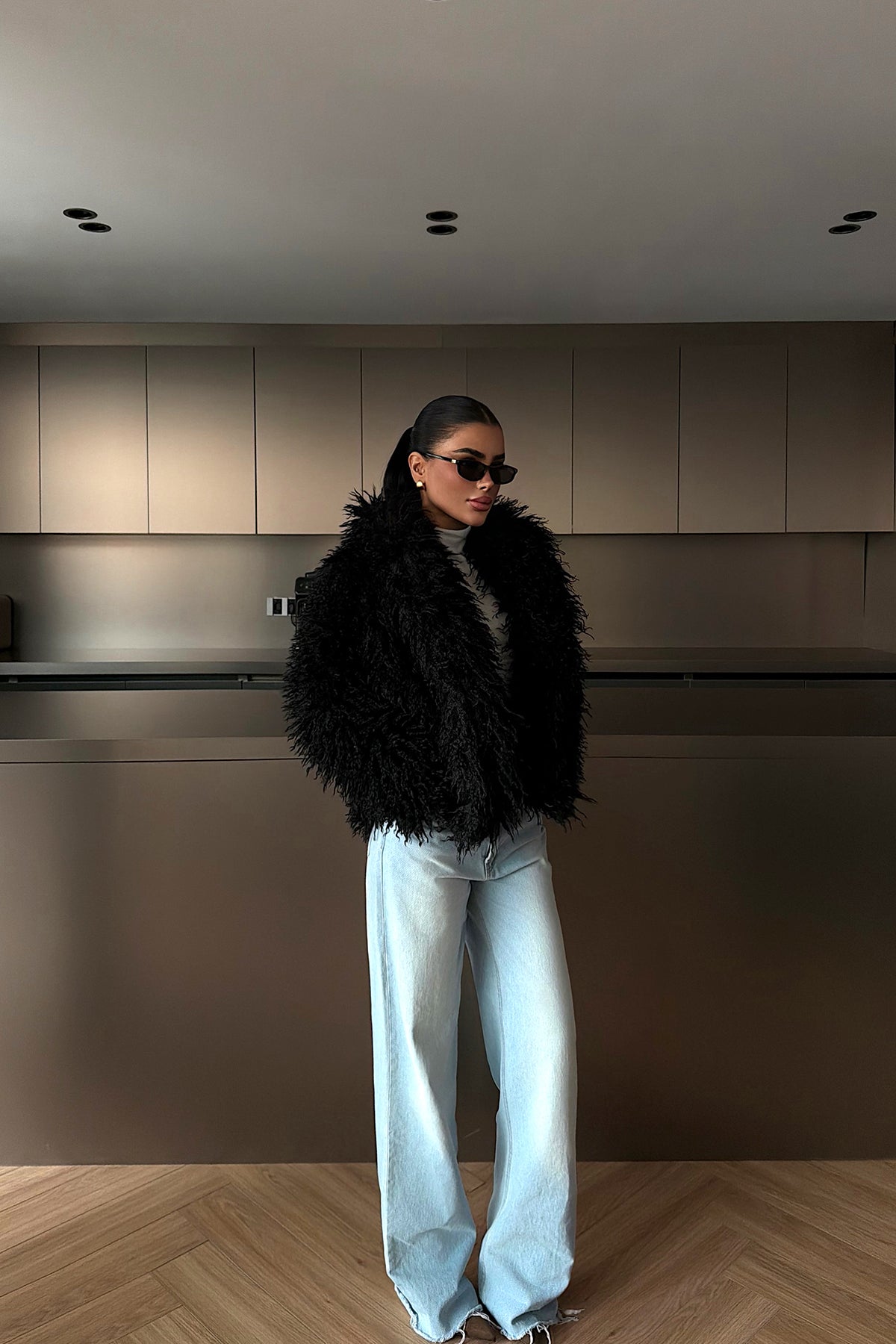 Siyah Mayfair kürk ATE-4321