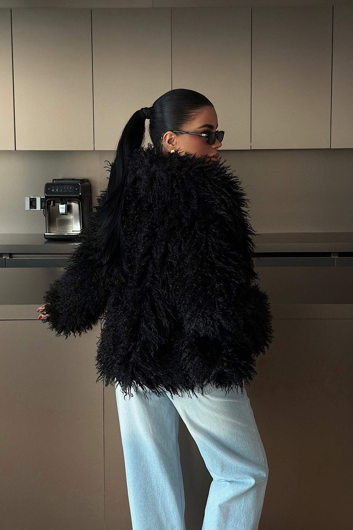 Siyah Mayfair kürk ATE-4321