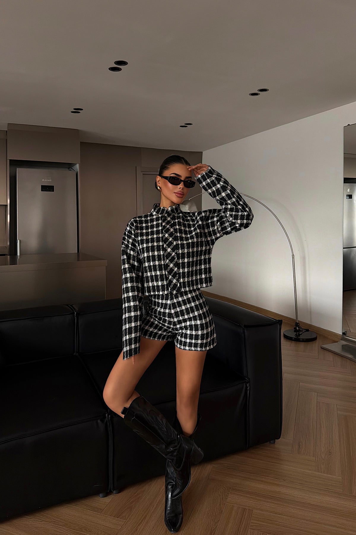 Sloanna şort ceket takım ATE-4224