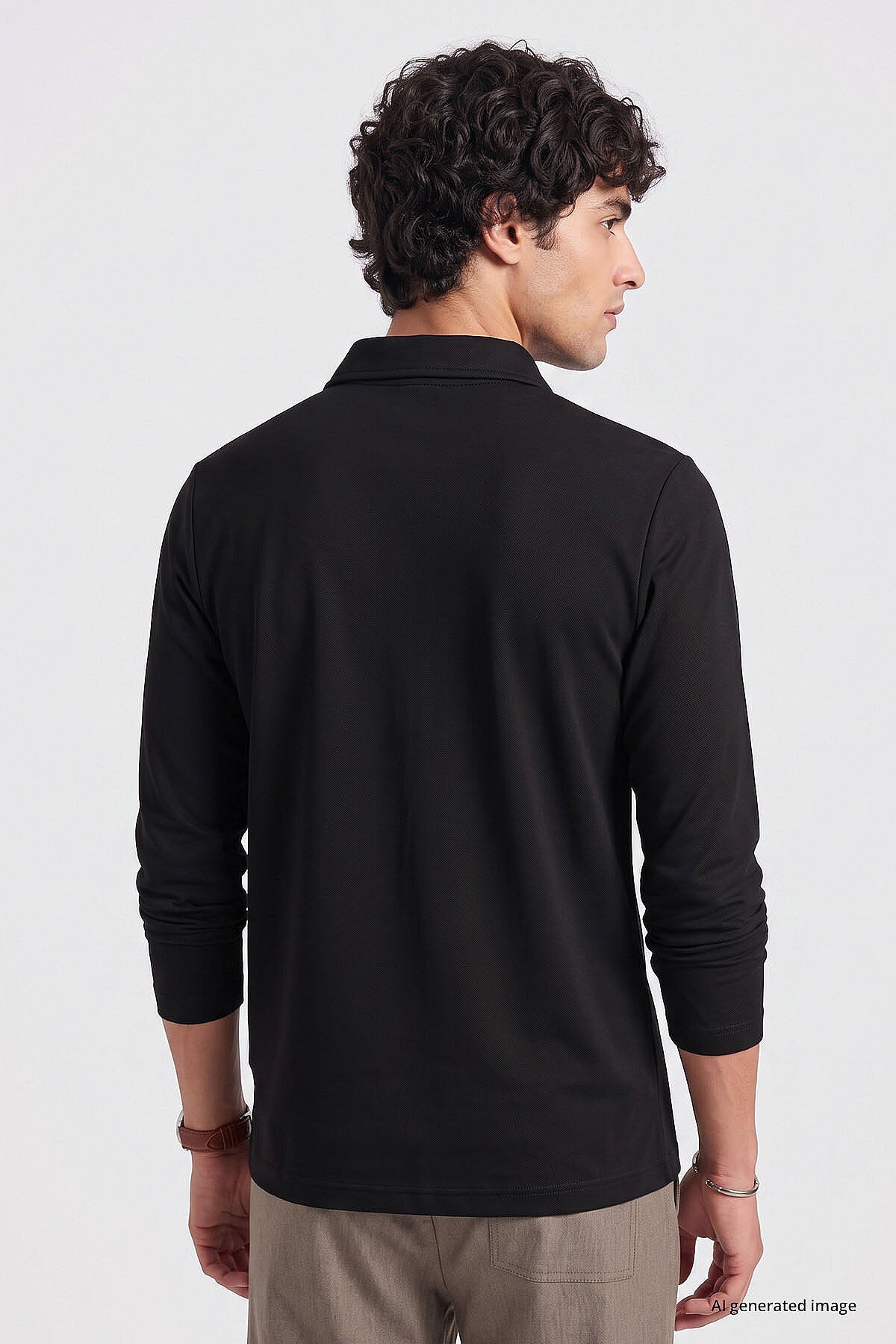Siyah Rahat Form Basic Erkek Polo Yaka T-Shirt - 88512