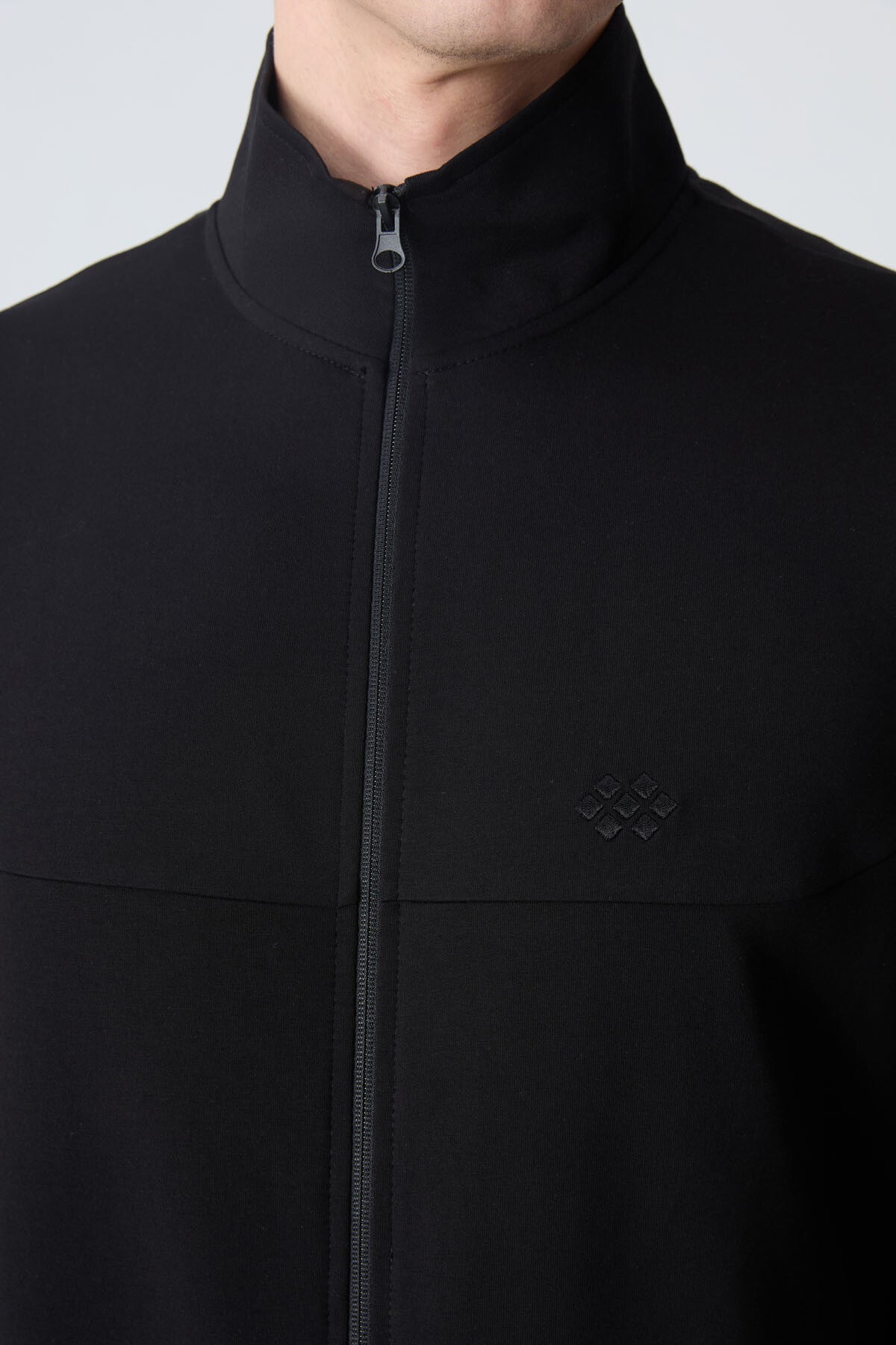 Siyah Pamuklu Kalın Yumuşak Dokulu Comfort Fit Basic Erkek Eşofman Takım - 85260