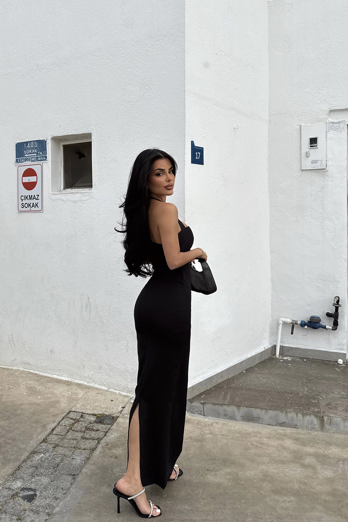 Siyah Elroya Elbise ATE-2509