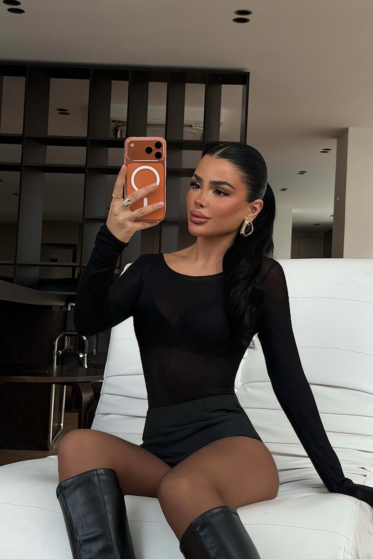 Siyah Intims Transparan Body ATE-4584