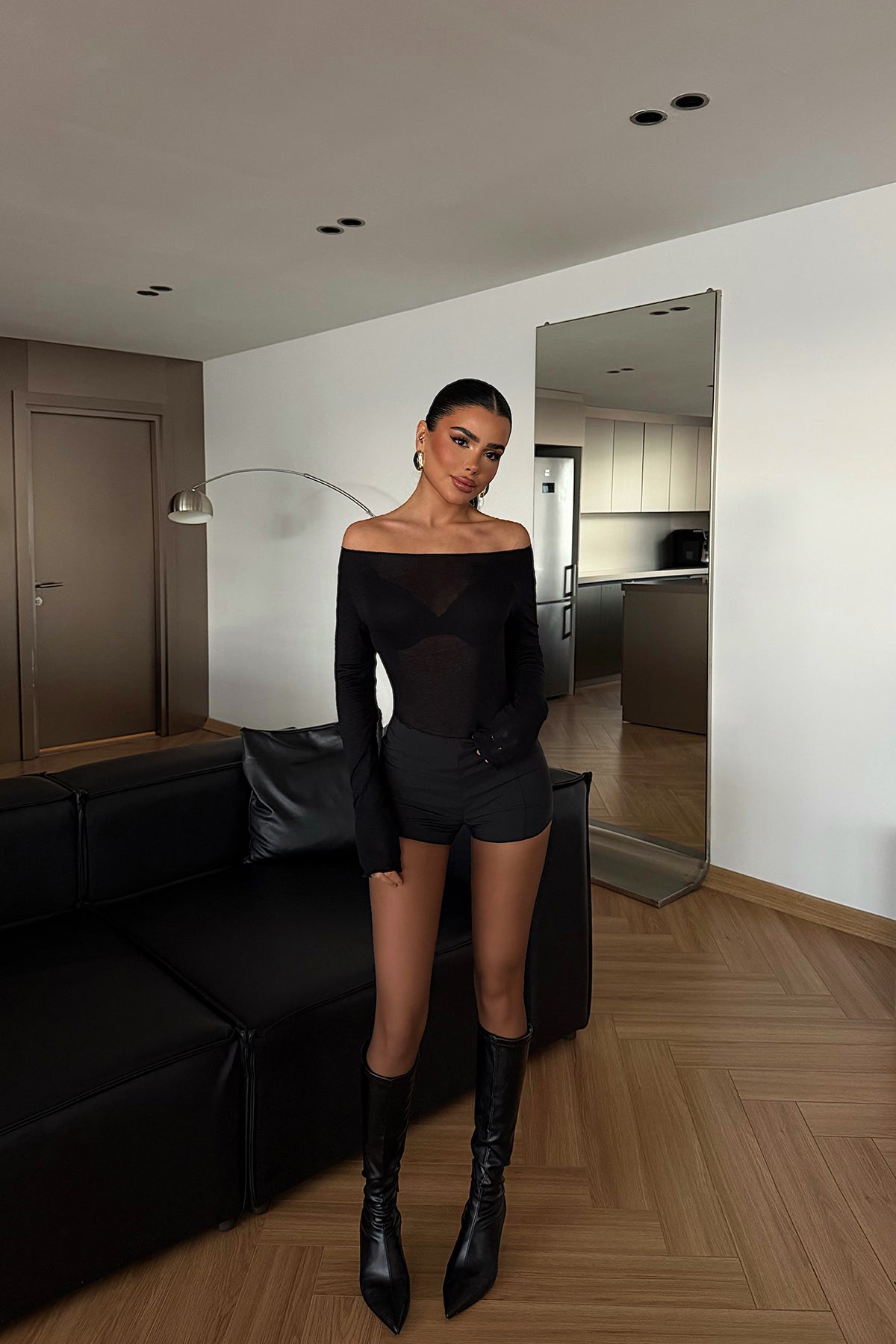 Siyah Intims Transparan Body ATE-4584