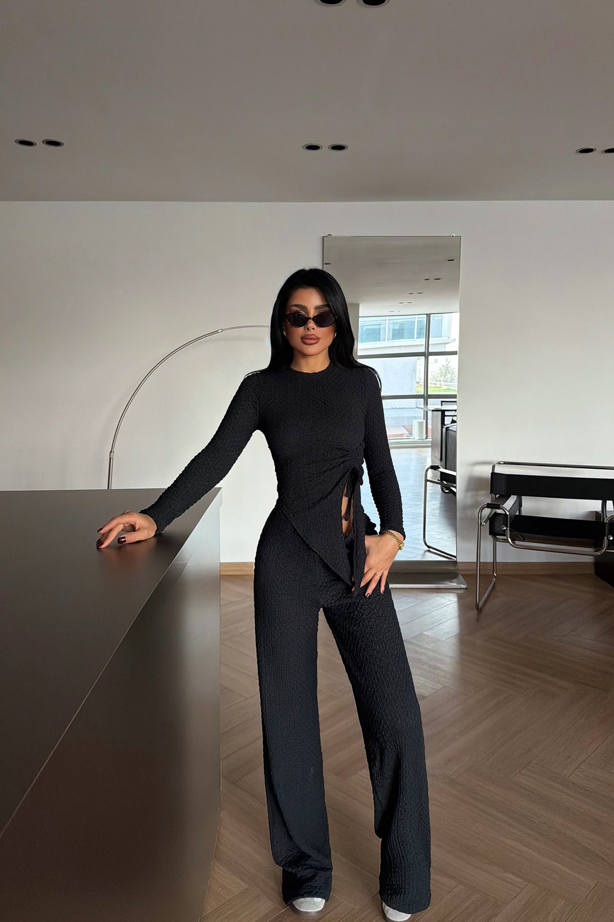 Siyah Sequin Takım ATE-3835