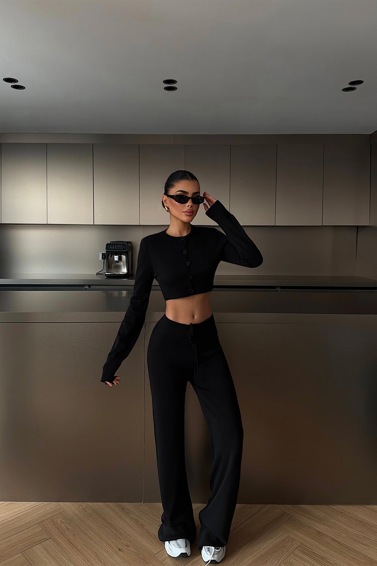 Siyah Nagina Triko Takım ATE-4400