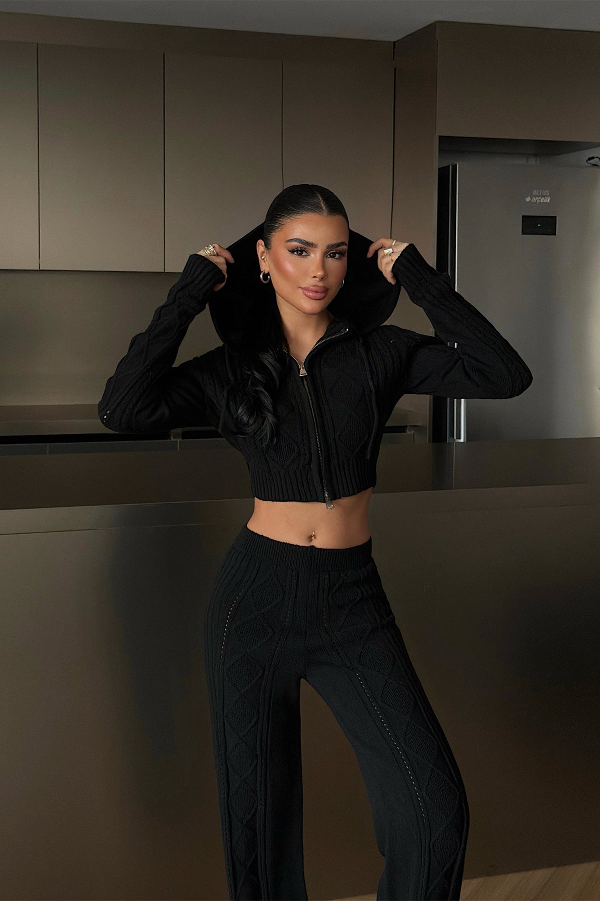 Siyah Ruvina Triko Takım ATE-4507