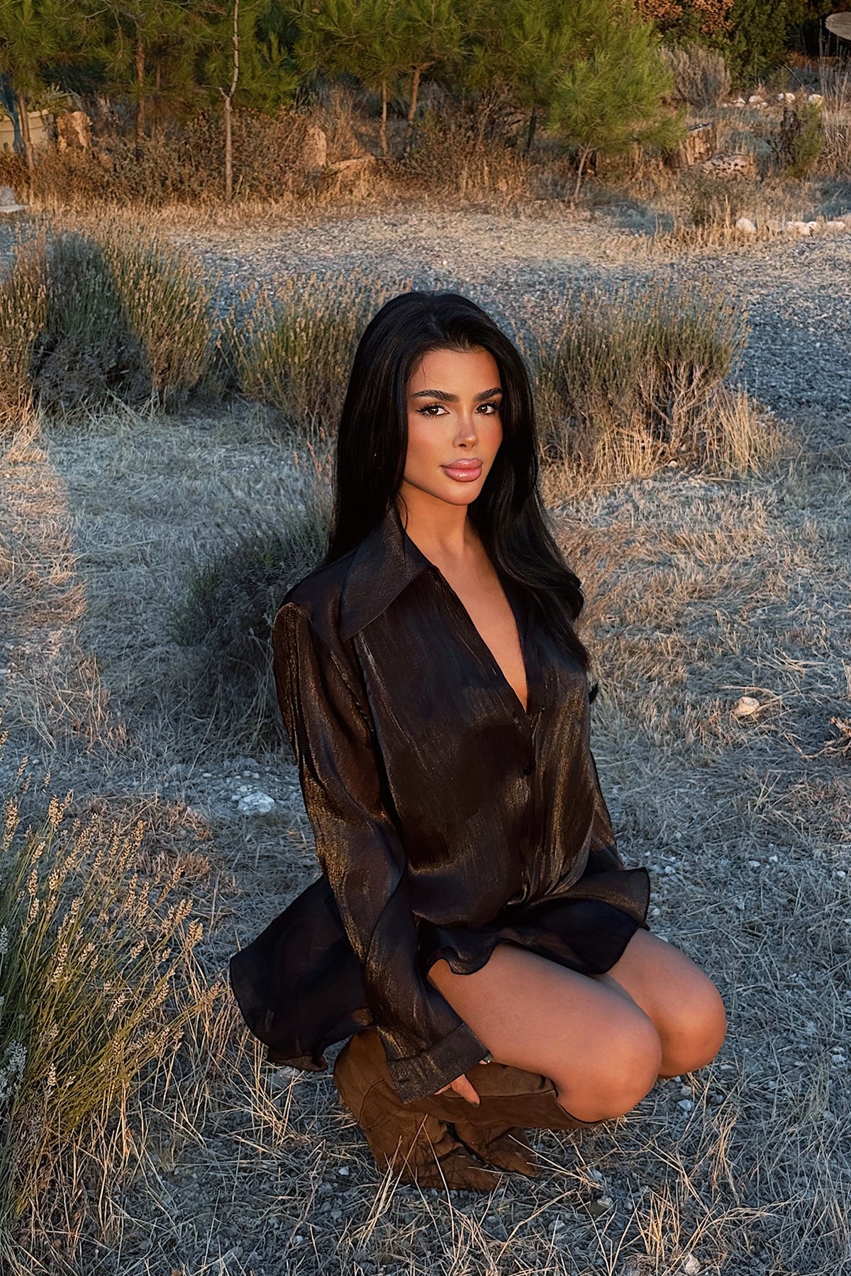 Siyah Nubyen Mini Elbise ATE-3650