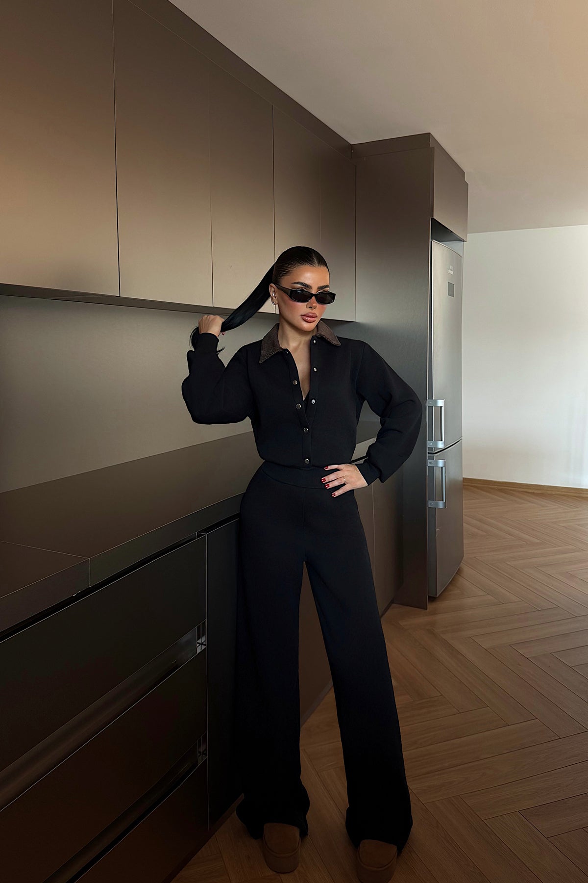 Siyah Boots Şordonlu Tulum ATE-4361