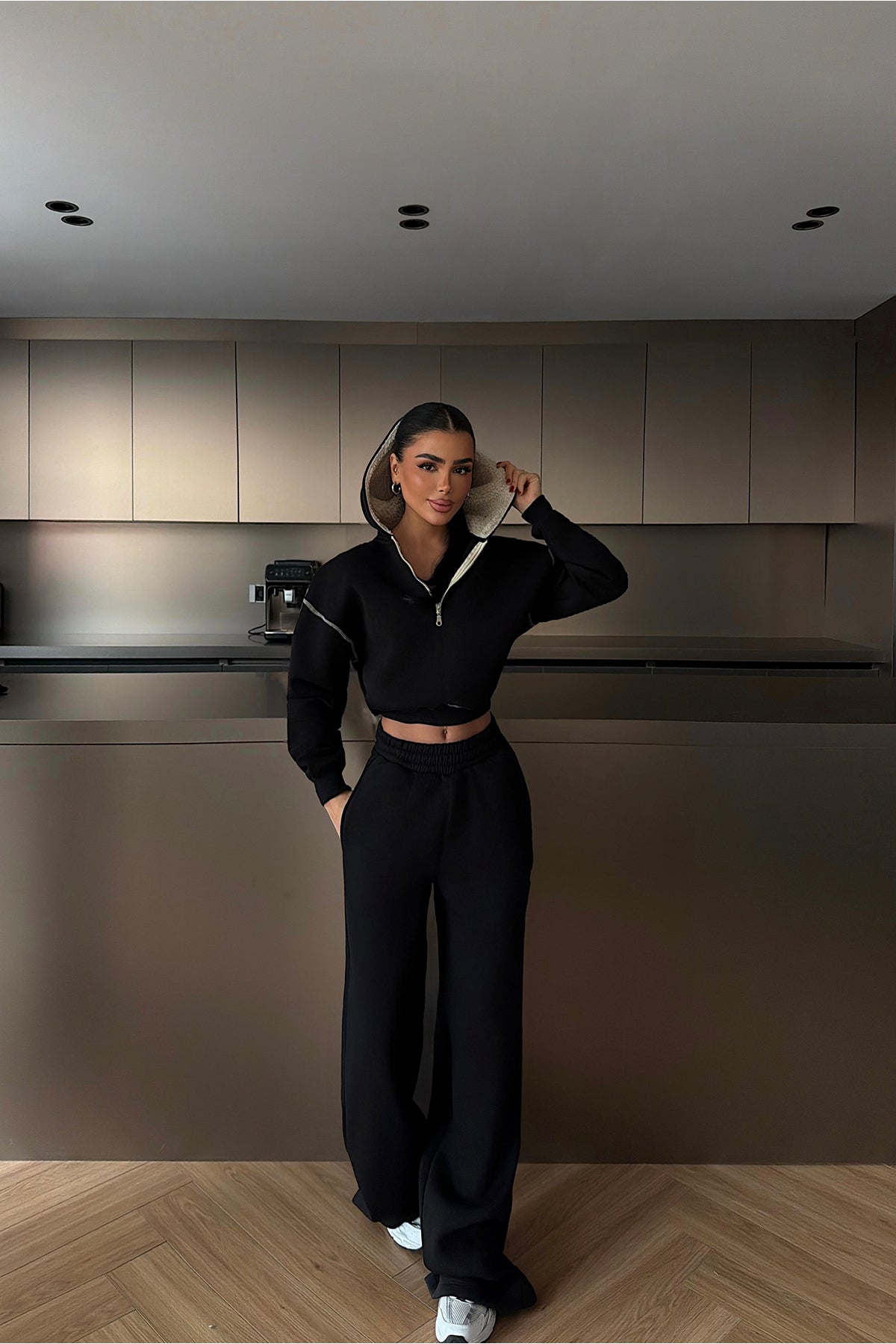 Siyah Mattie Eşofman Takımı ATE-4307