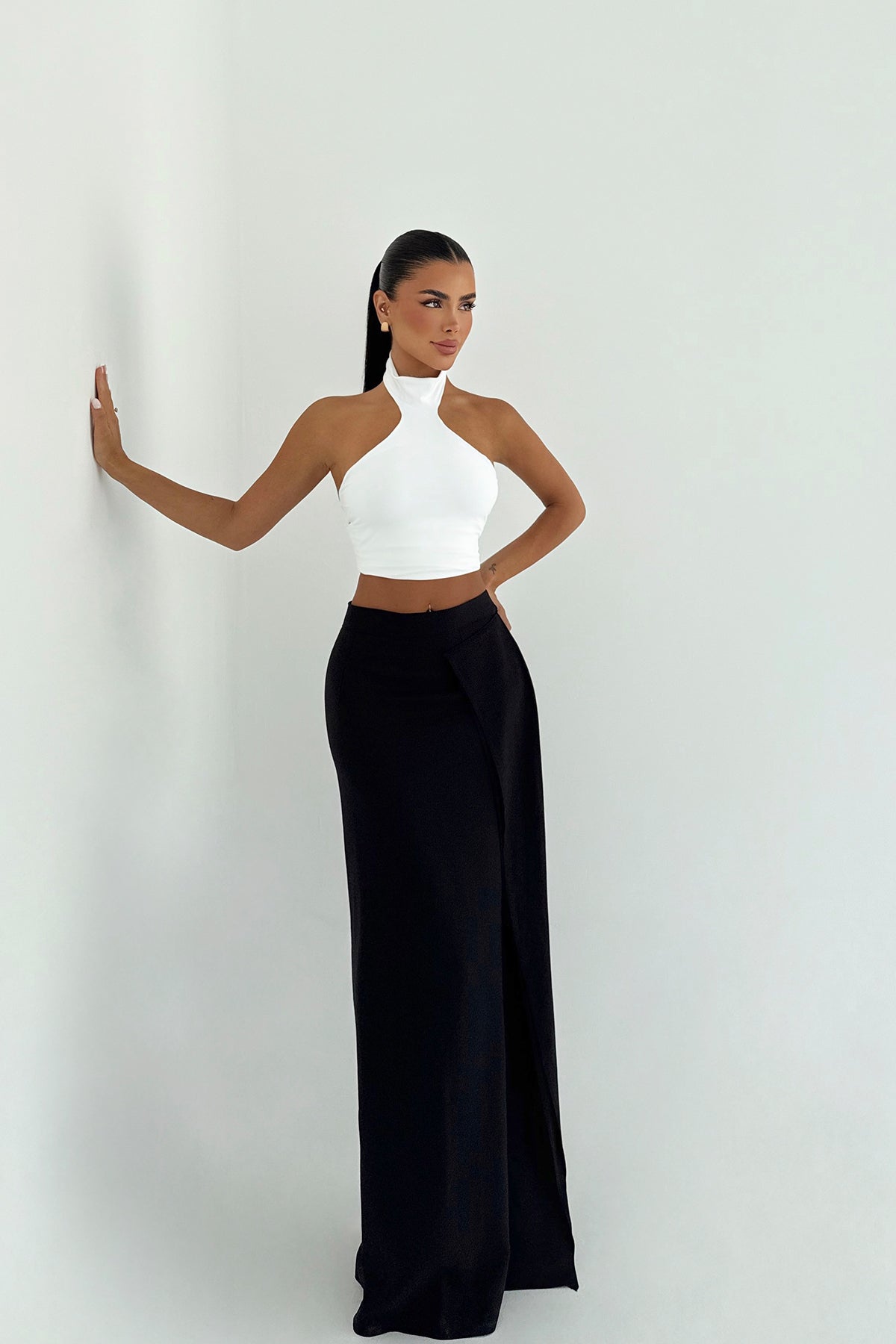 Siyah Drea Uzun Etek ATE-2346