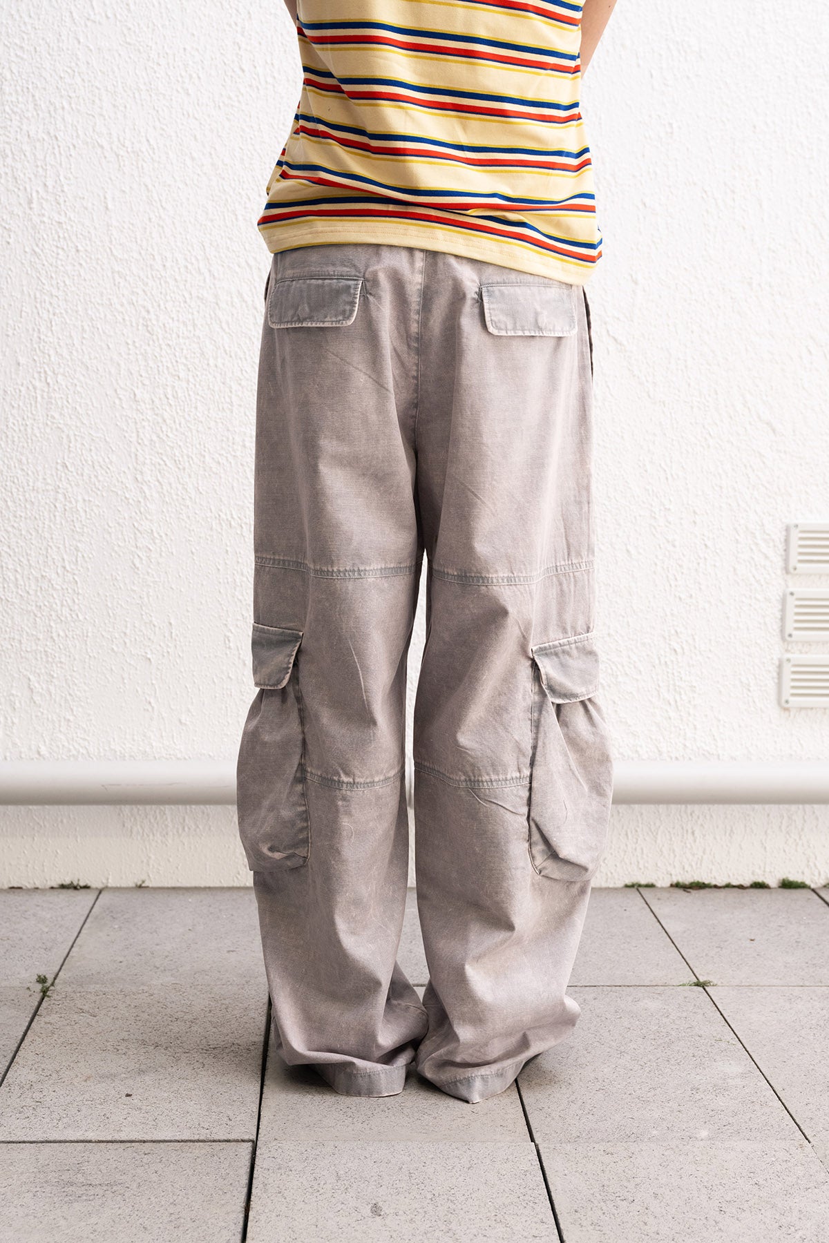 SOLUK EFEKTLİ KARGO GRİ PANTOLON - GRİ S