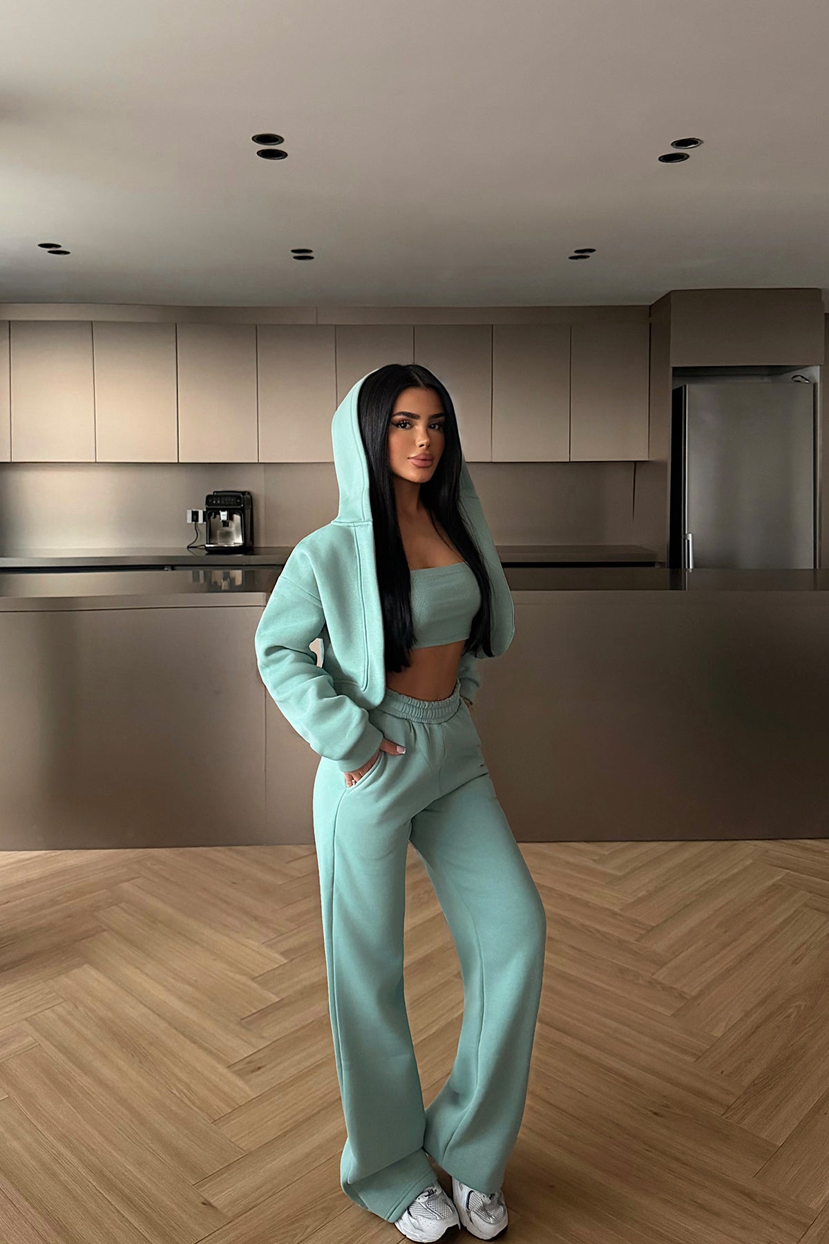 Su Yeşili Zahara Üçlü Eşofman Takımı ATE-4814