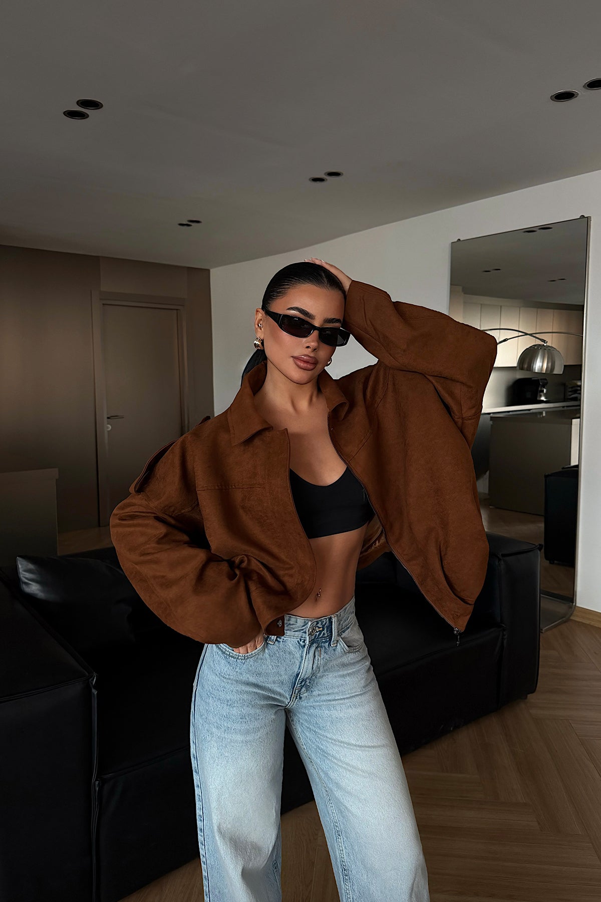 Taba Gömlek Yaka Ceket ATE-4746