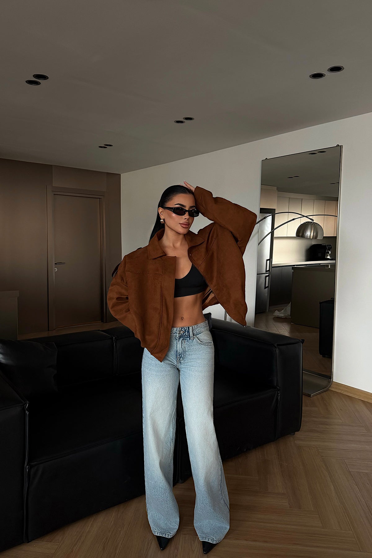 Taba Gömlek Yaka Ceket ATE-4746