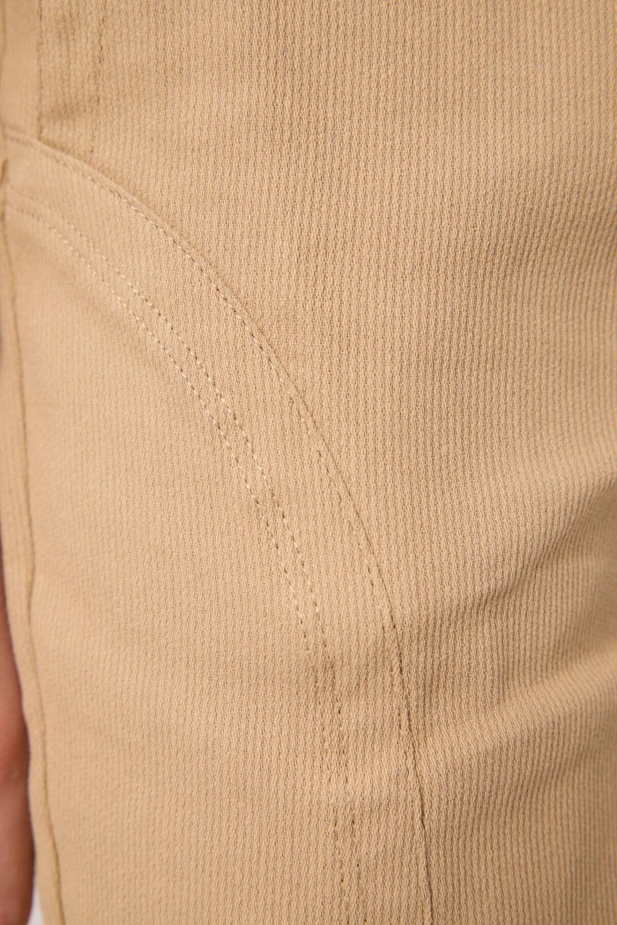 Tarçın-Koyu Bej Pamuklu Oversize Fit Dokuma Hafif Esnek Chino Erkek Çocuk Şort Takım - 11276