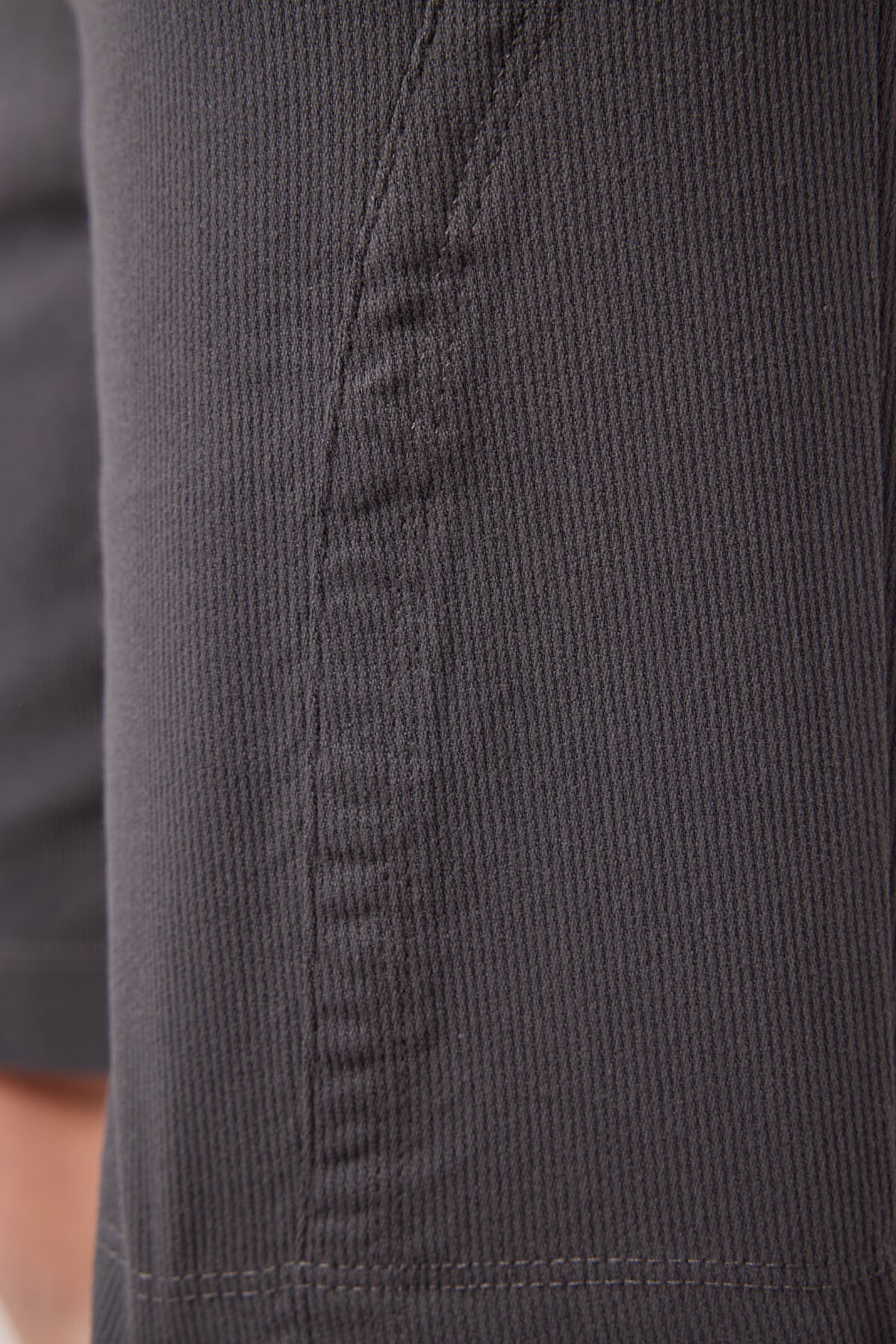 Taş-Antrasit Pamuklu Oversize Fit Dokuma Hafif Esnek Chino Erkek Çocuk Şort Takım - 11276