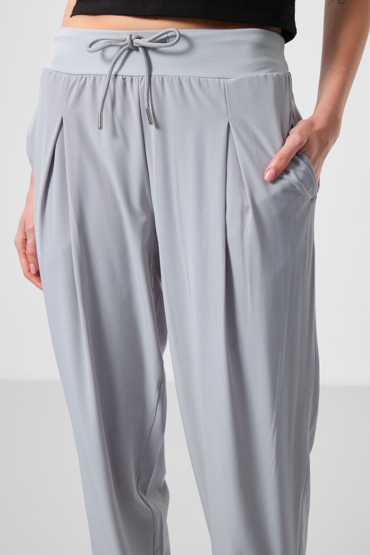 Taş Cepli Standart Kalıp Kadın Yoga Pantolon - 94677