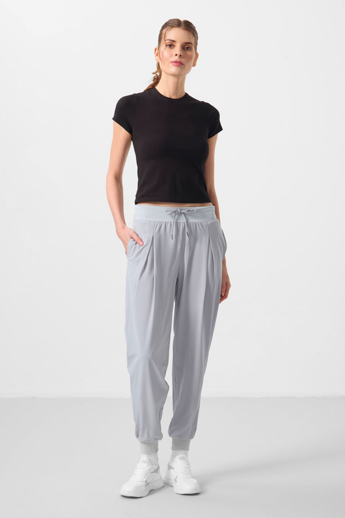 Taş Cepli Standart Kalıp Kadın Yoga Pantolon - 94677