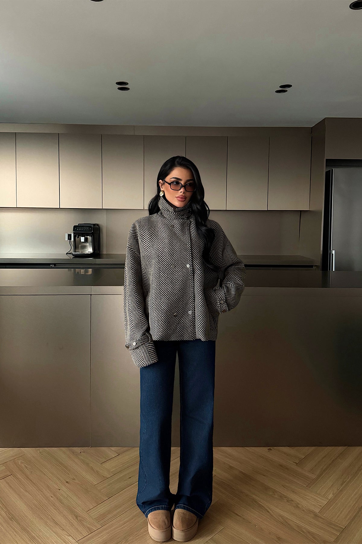 Taş Rengi Cherie kaban ATE-4343