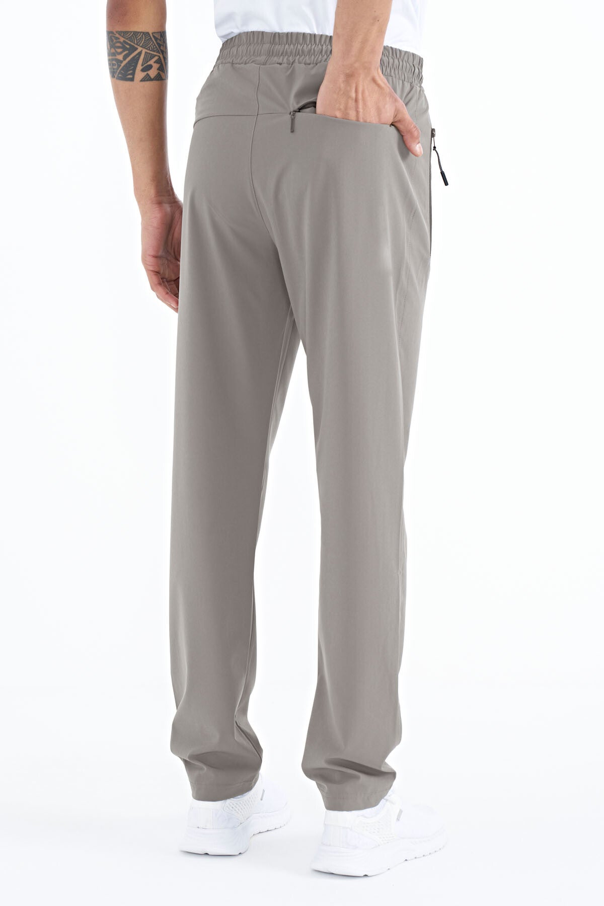 Taş Erkek Fermuarlı Üç Cepli Standart Kalıp Klasik Paça Eşofman Alt - 84768