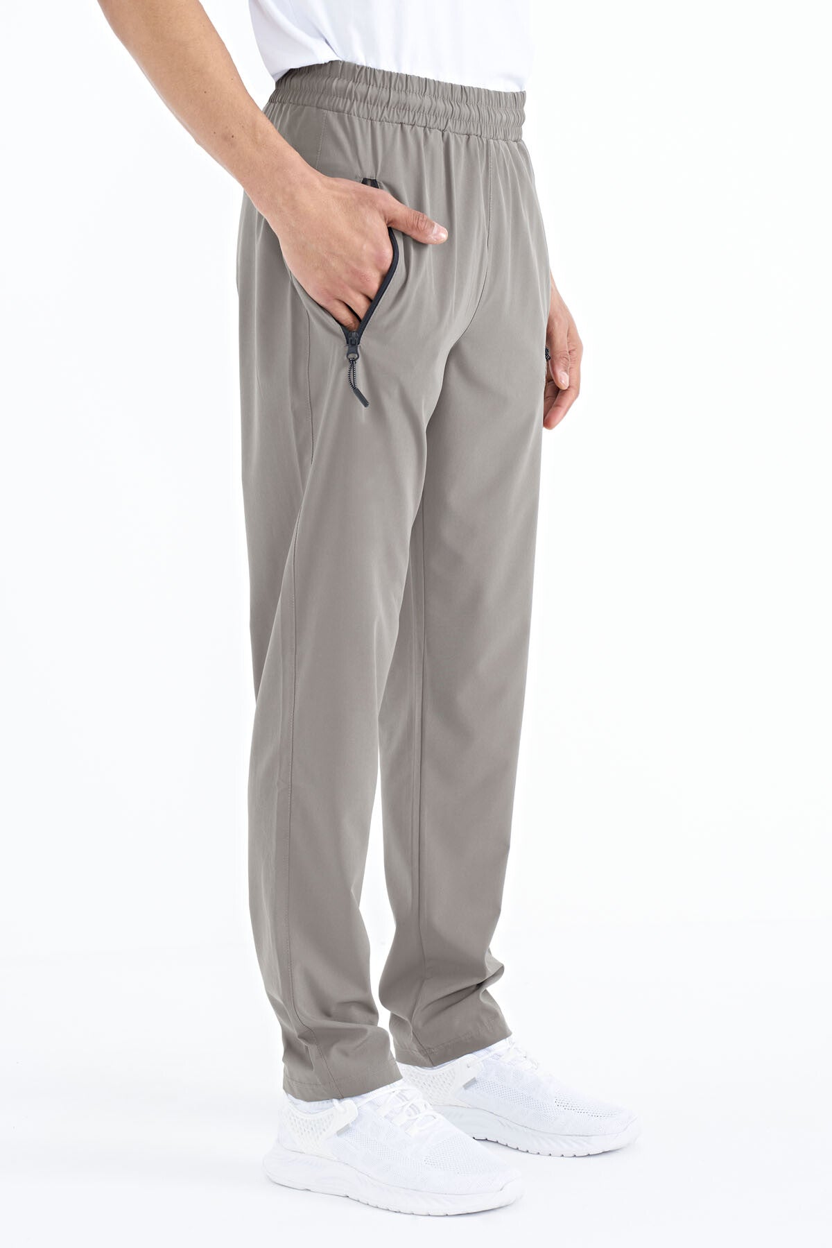 Taş Erkek Fermuarlı Üç Cepli Standart Kalıp Klasik Paça Eşofman Alt - 84768