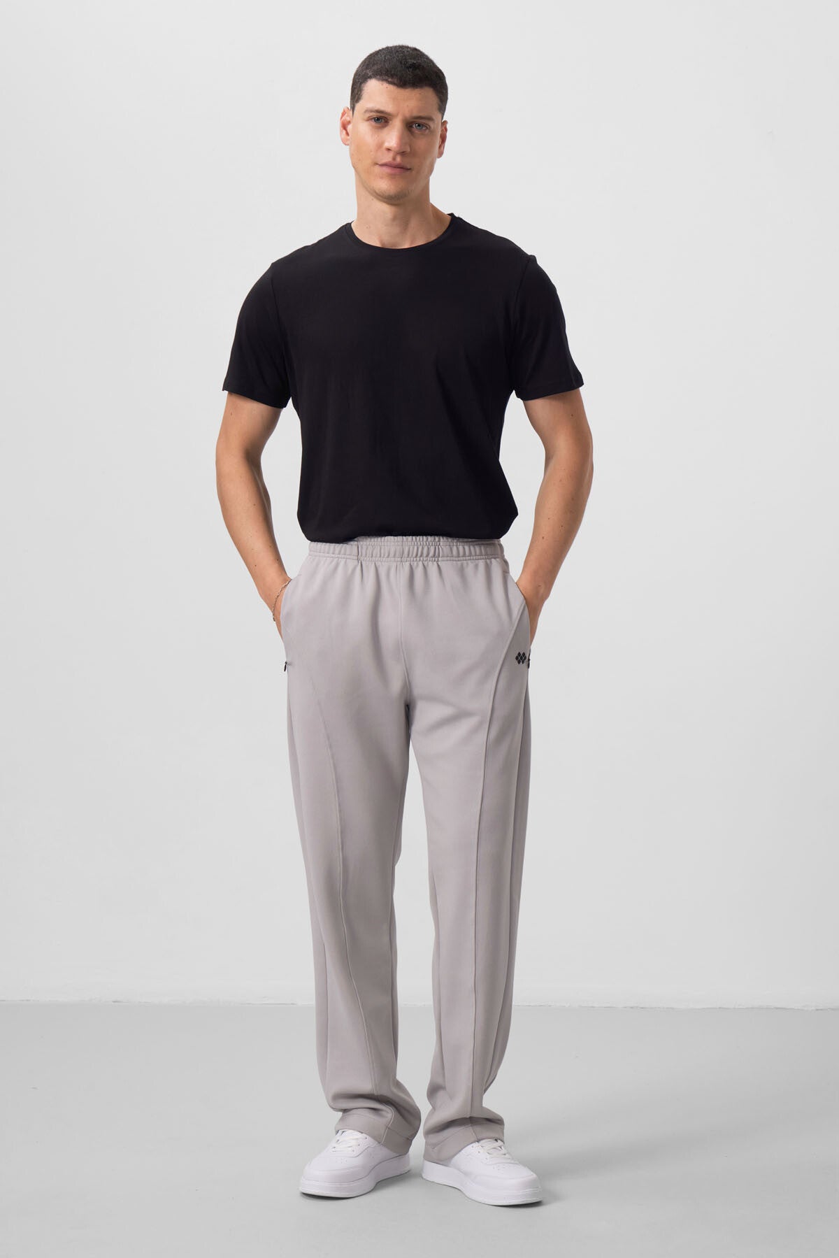 Taş Yüzeyi Dokulu Standart Fit Palazzo Erkek Pantolon - 82171