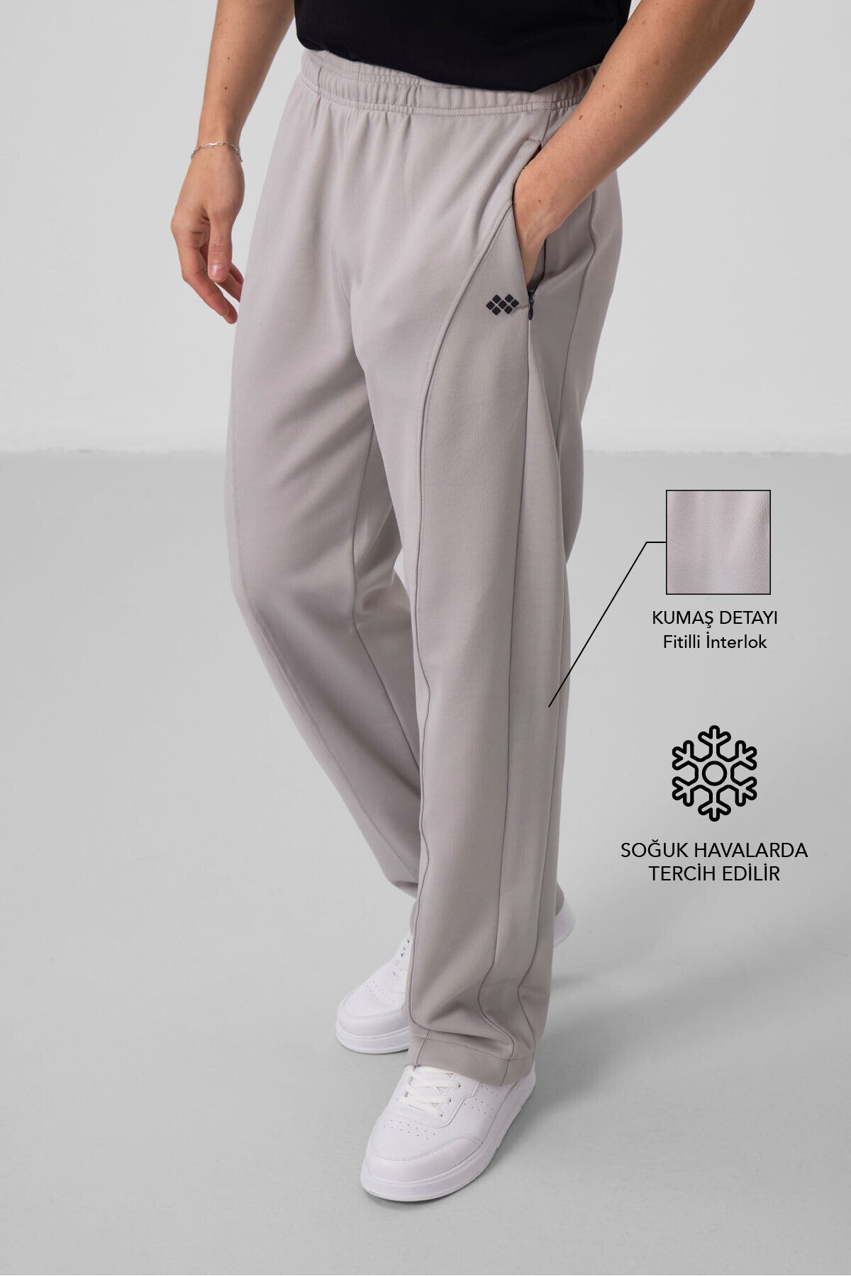 Taş Yüzeyi Dokulu Standart Fit Palazzo Erkek Pantolon - 82171