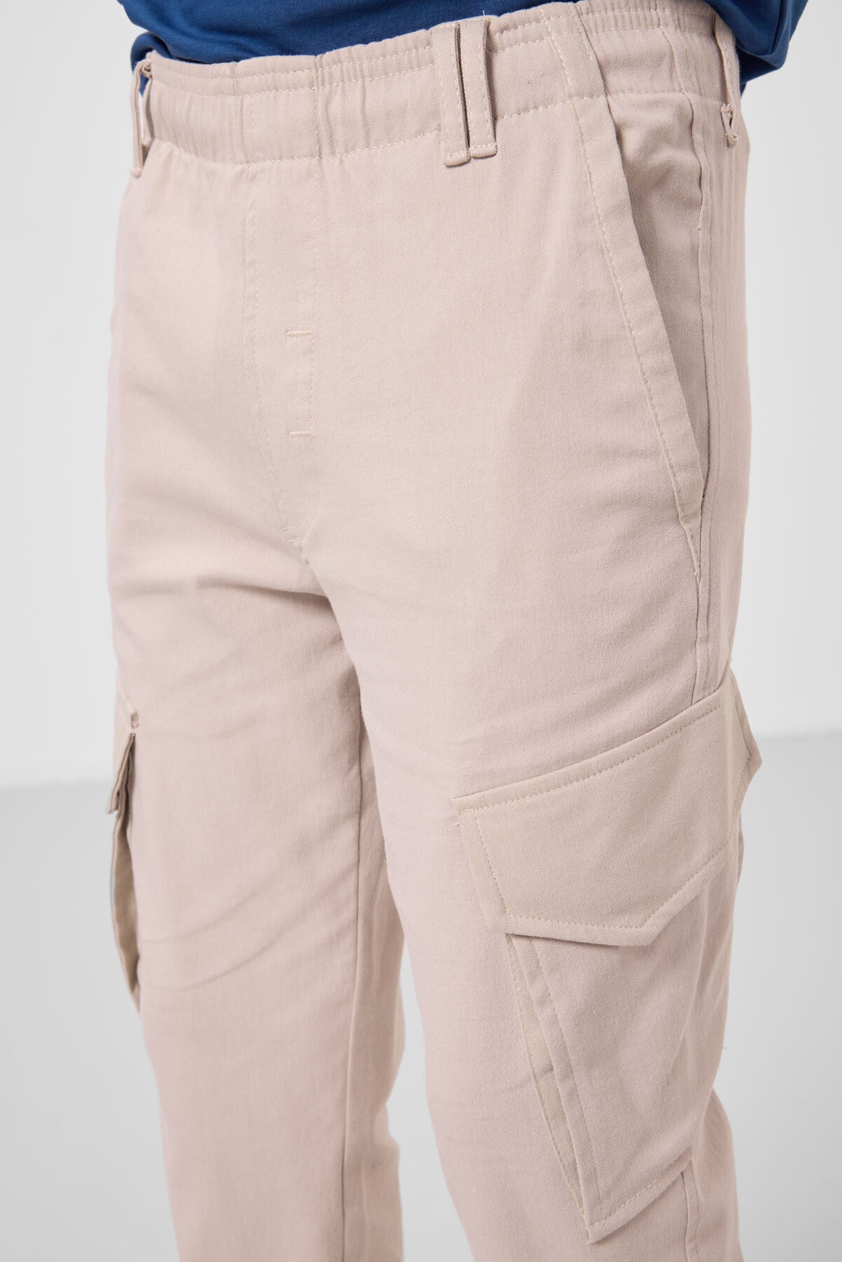 Taş Standart Fit Dokuma Hafif Esnek Chino Erkek Çocuk Pantolon - 11271