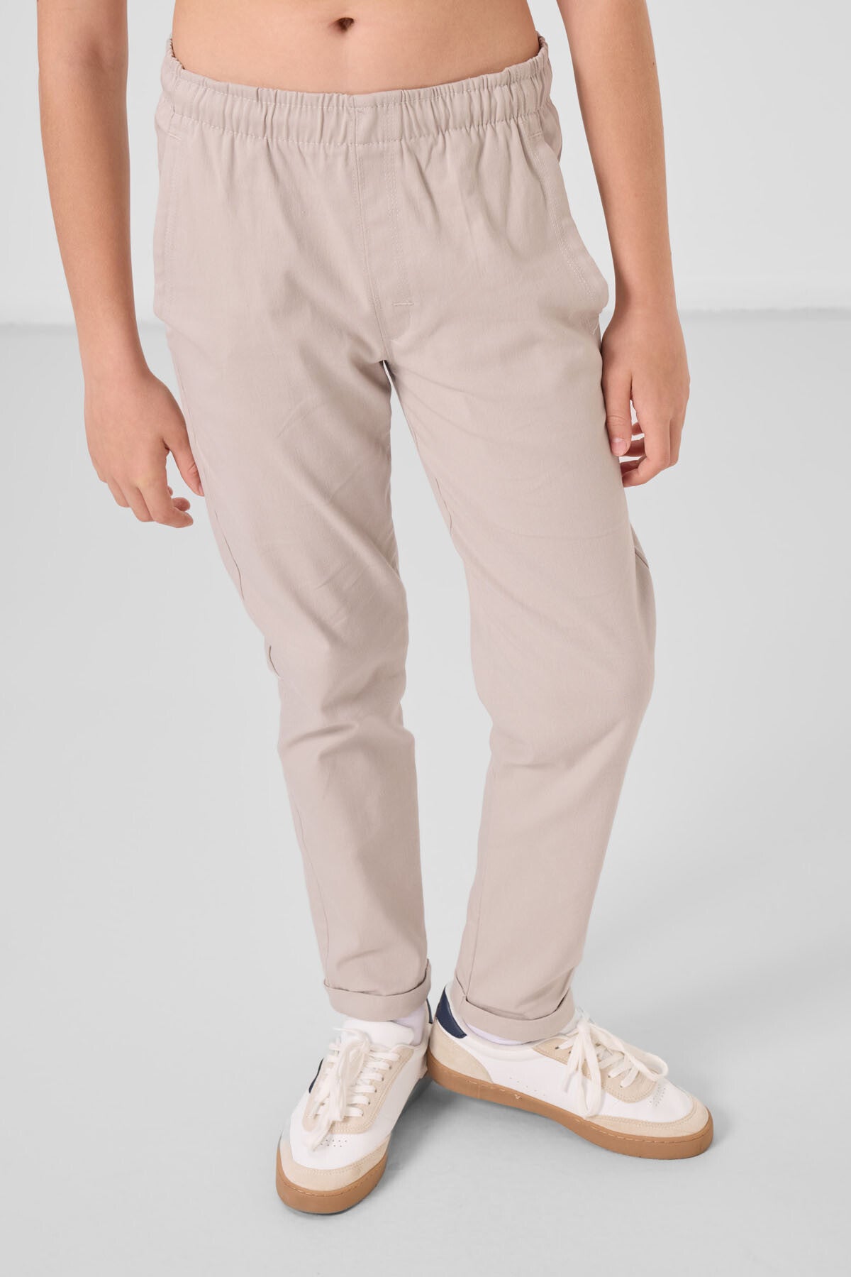 Taş Standart Fit Dokuma Hafif Esnek Chino Erkek Çocuk Pantolon - 11272