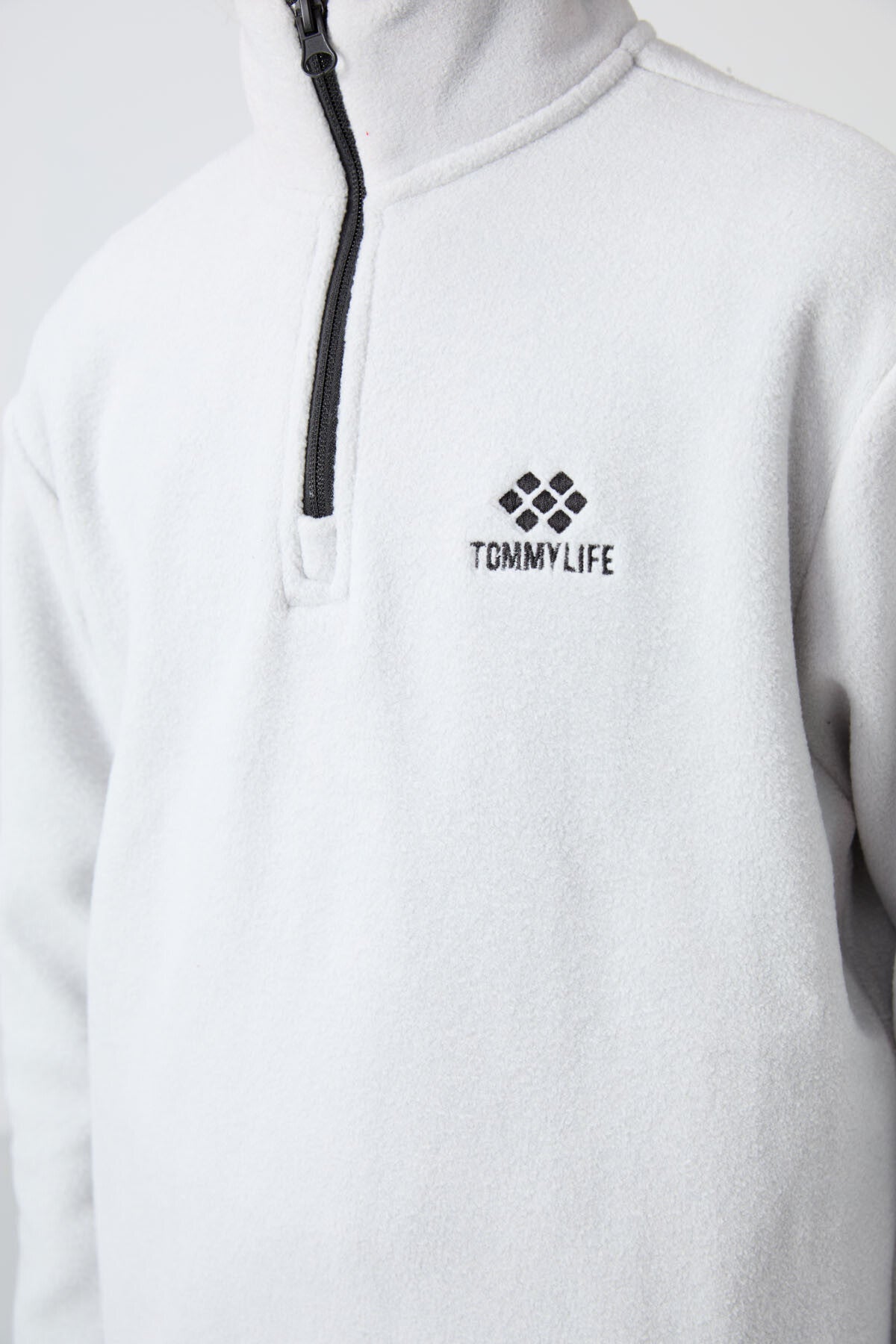Taş Kalın Yumuşak Dokulu Standart Fit Nakışlı Polar Erkek Çocuk Sweatshirt - 11221