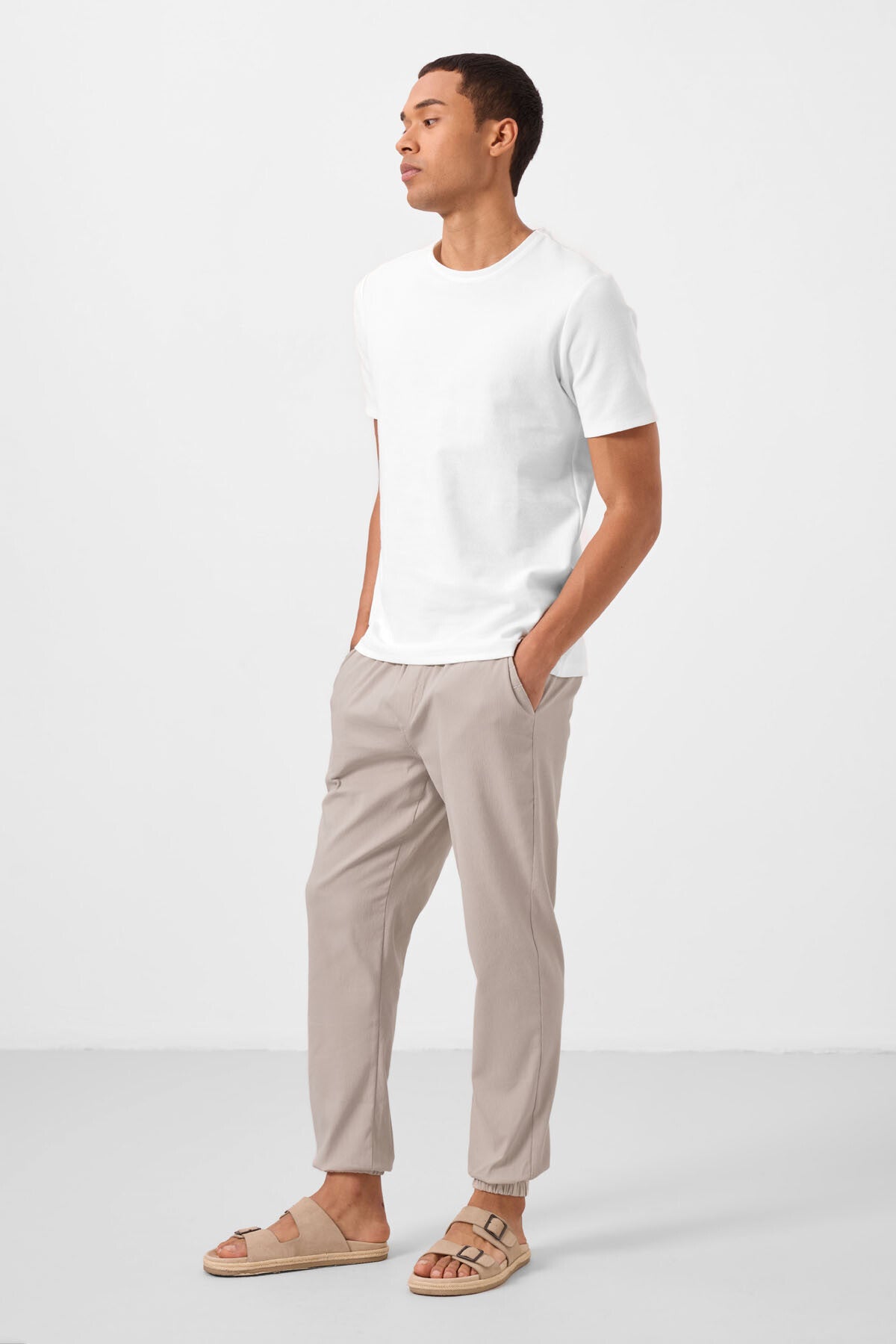 Taş Standart Fit Dokuma Hafif Esnek Chino Erkek Pantolon - 82176