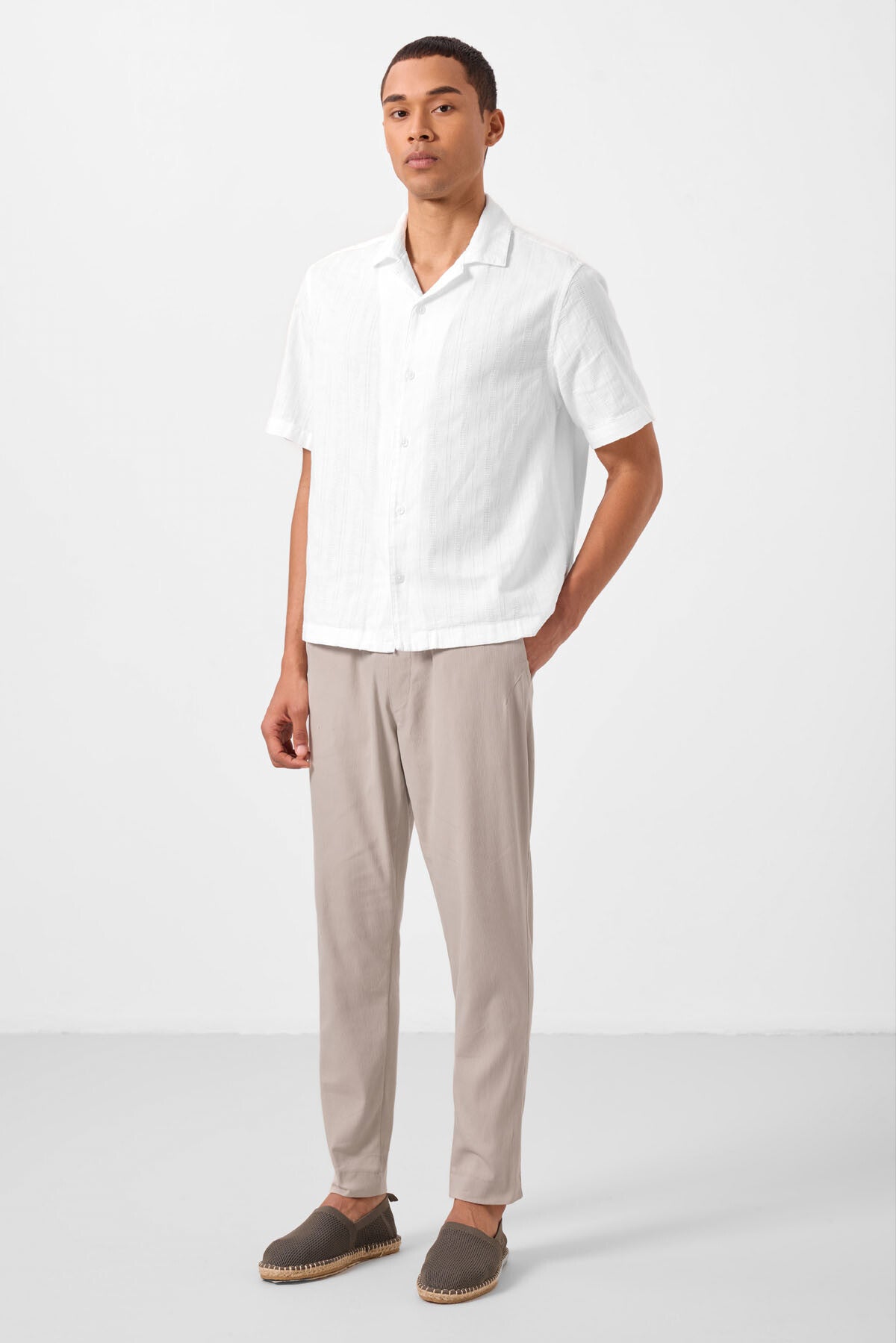 Taş Standart Fit Dokuma Hafif Esnek Chino Erkek Pantolon - 82177