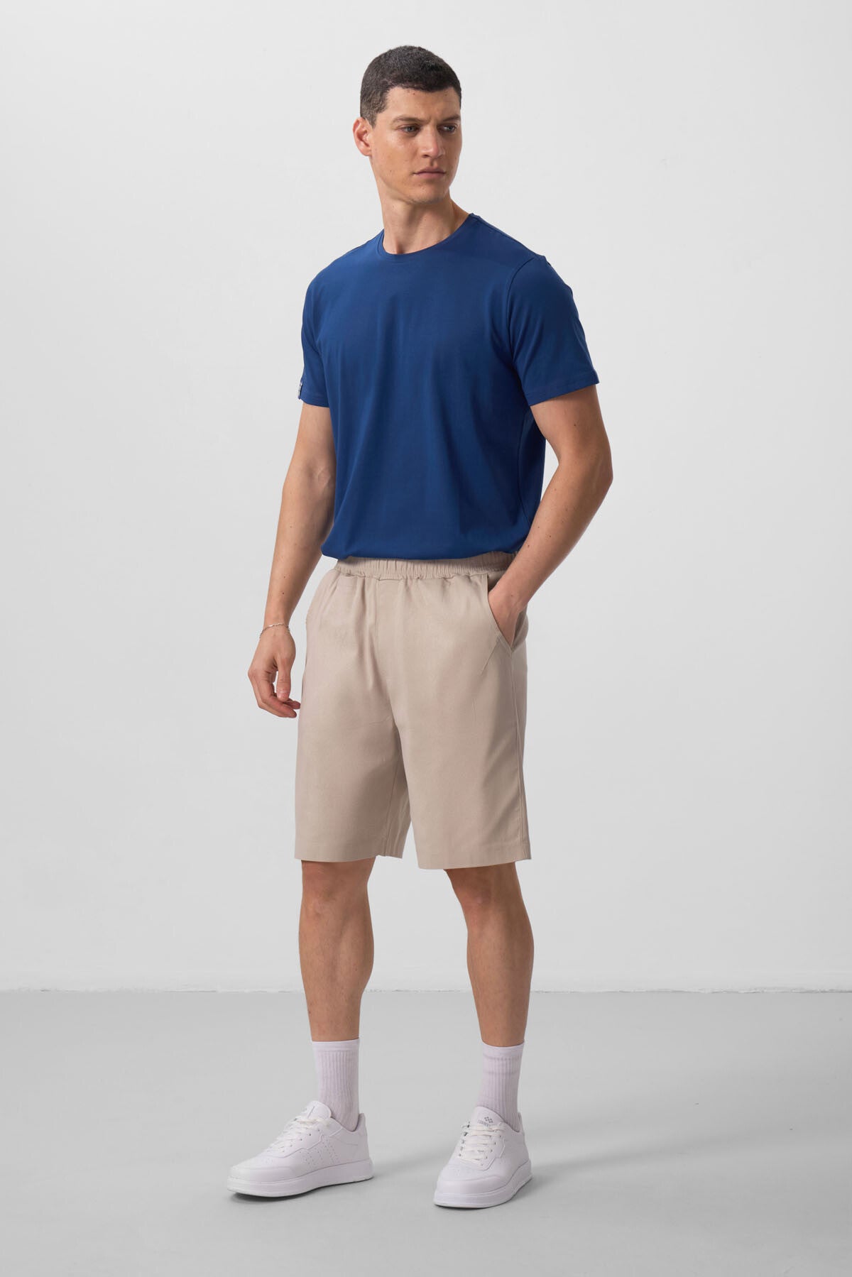 Taş Standart Fit Dokuma Hafif Esnek Chino Erkek Şort - 81290