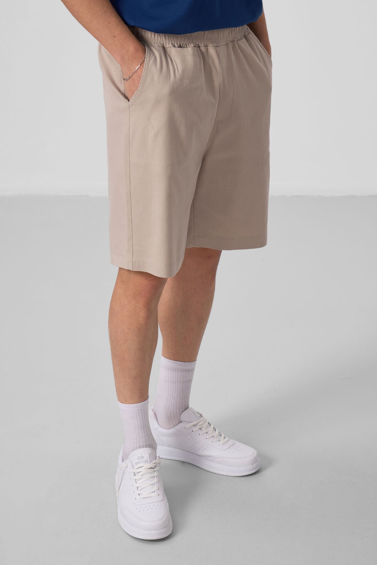 Taş Standart Fit Dokuma Hafif Esnek Chino Erkek Şort - 81290