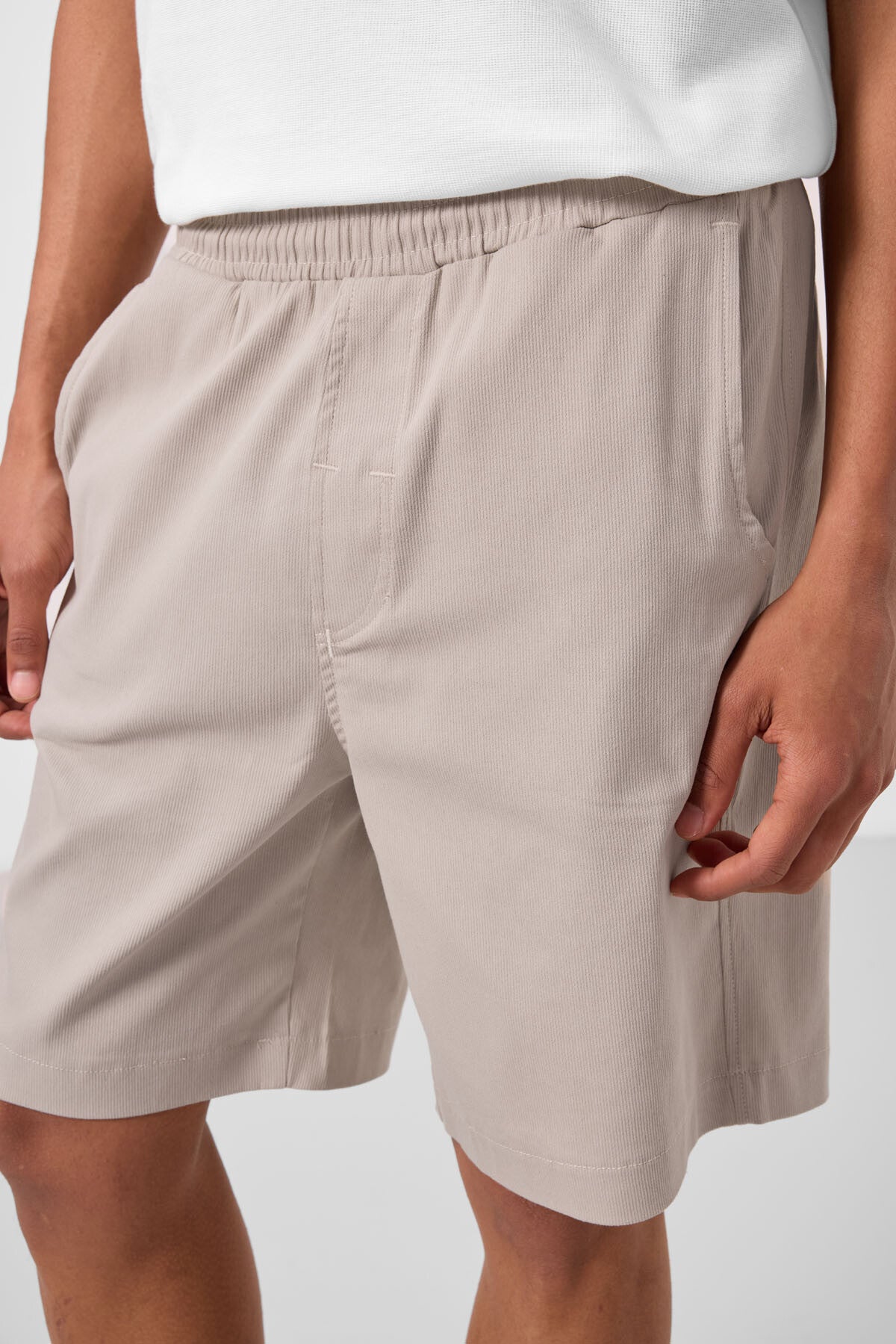 Taş Standart Fit Dokuma Hafif Esnek Chino Erkek Şort - 81289