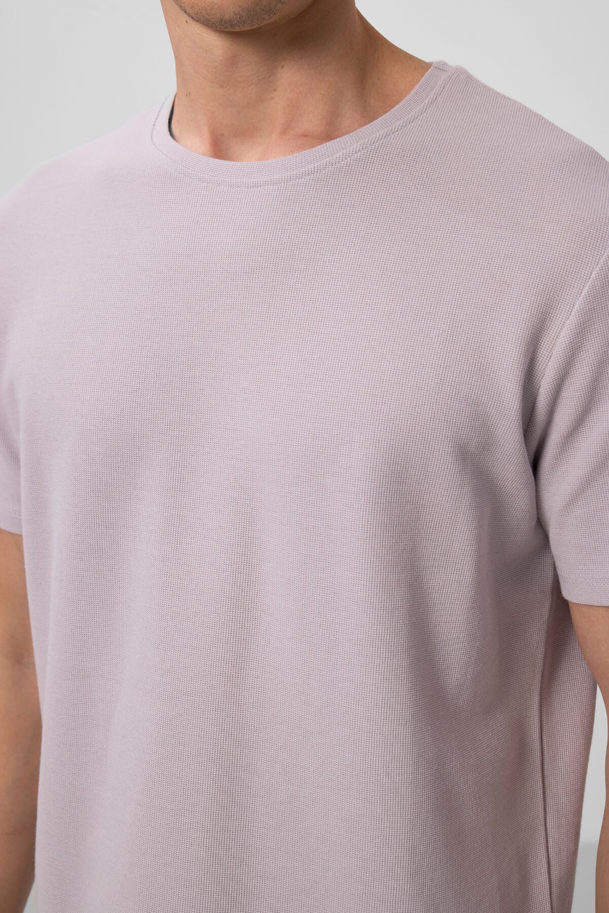 Taş Yüzeyi Dokulu Rahat Form Basic Erkek T-Shirt - 88436