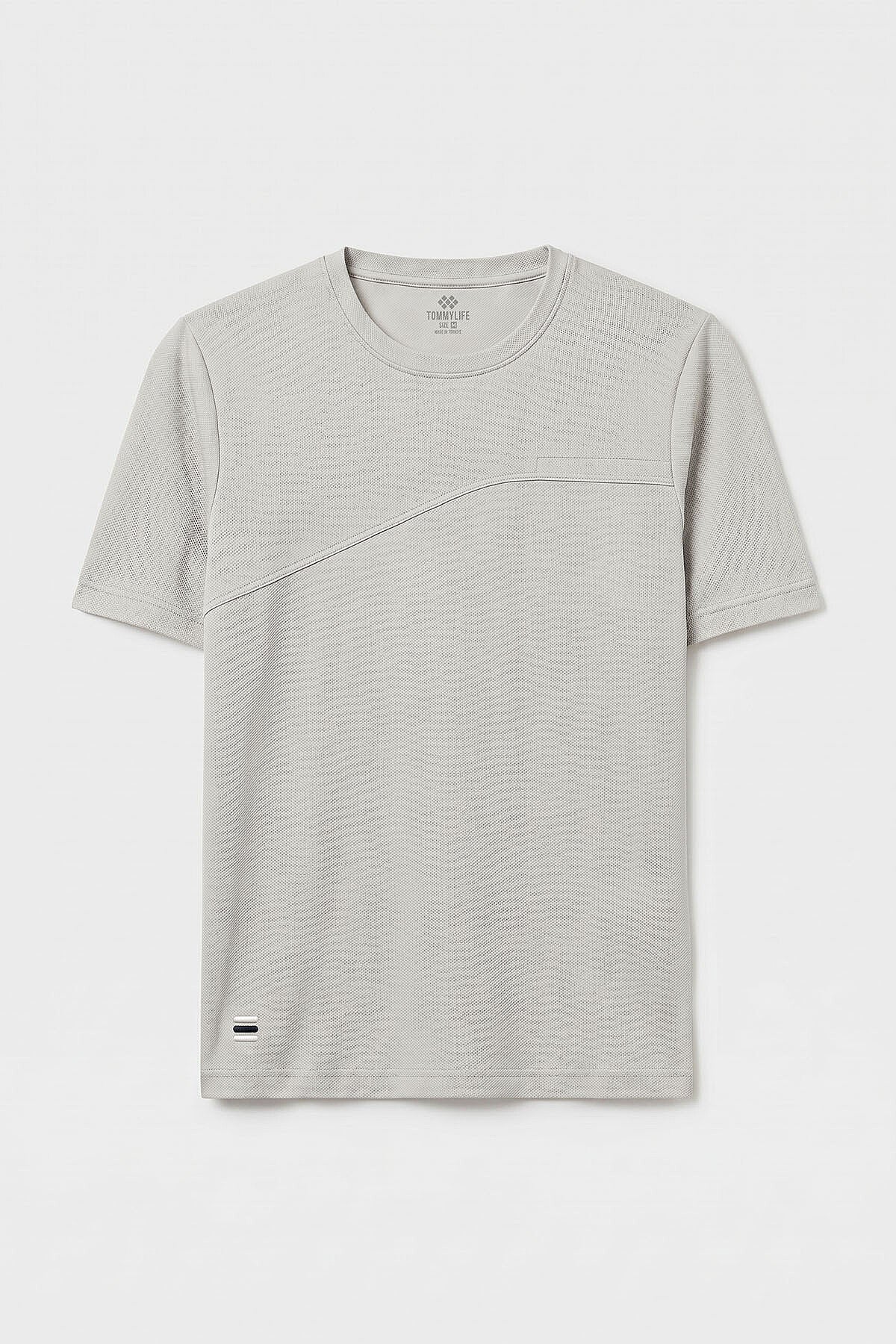 Taş Rahat Form Yüzeyi Dokulu Ön Dikiş Detaylı Erkek T-Shirt - 88437