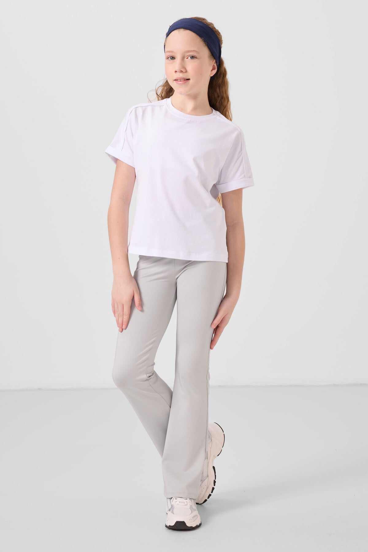 Taş Esnek Standart Fit Basic Performans İspanyol Paça Kız Çocuk Tayt - 75193